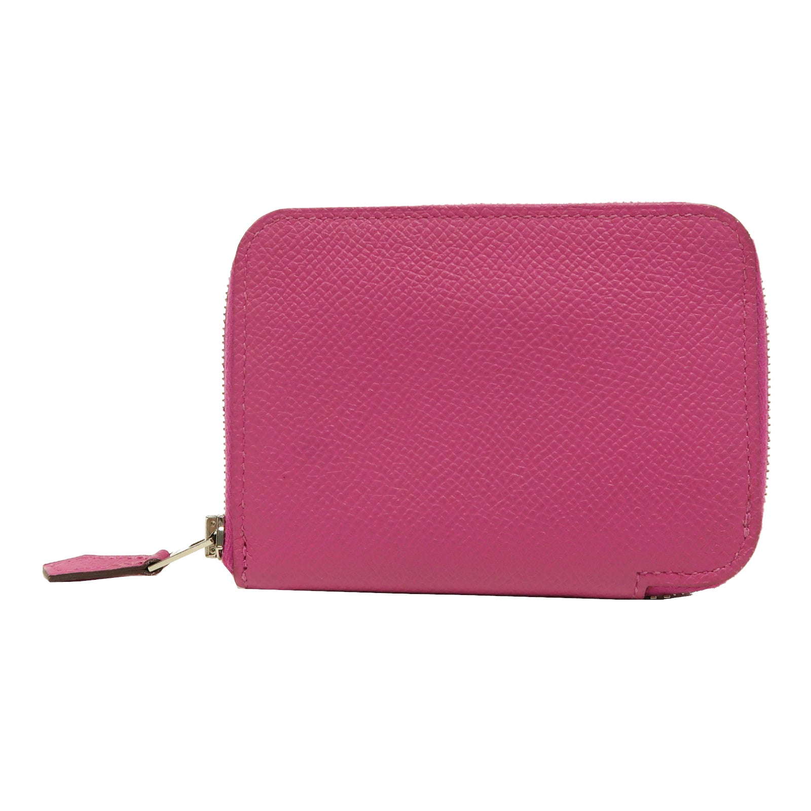 HERMES Epsom皮革Azap Card Holder Wallet銀扣卡片套玫瑰紫色