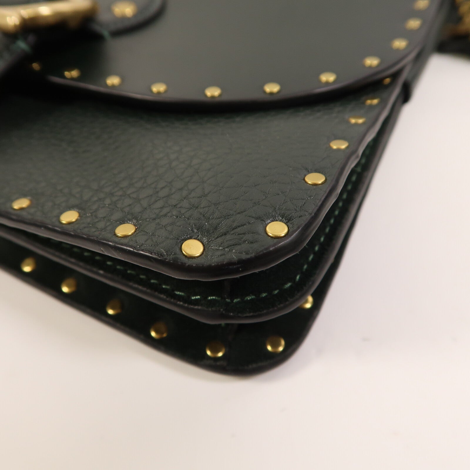 COACH 牛皮皮革Beat Shoulder Bag With Rivets金扣手挽肩背兩用袋