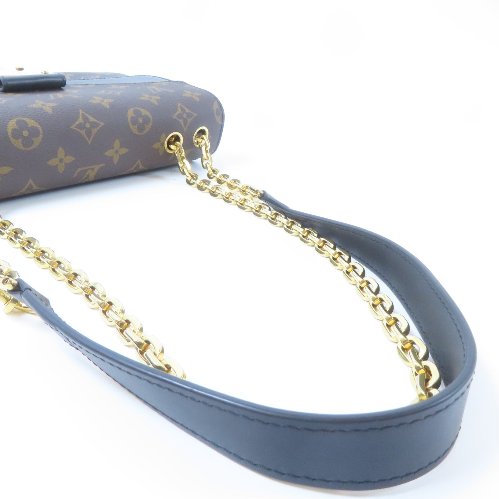 LOUIS VUITTON Monogram Marceau Shoulder Bag金扣鏈帶肩背袋啡色