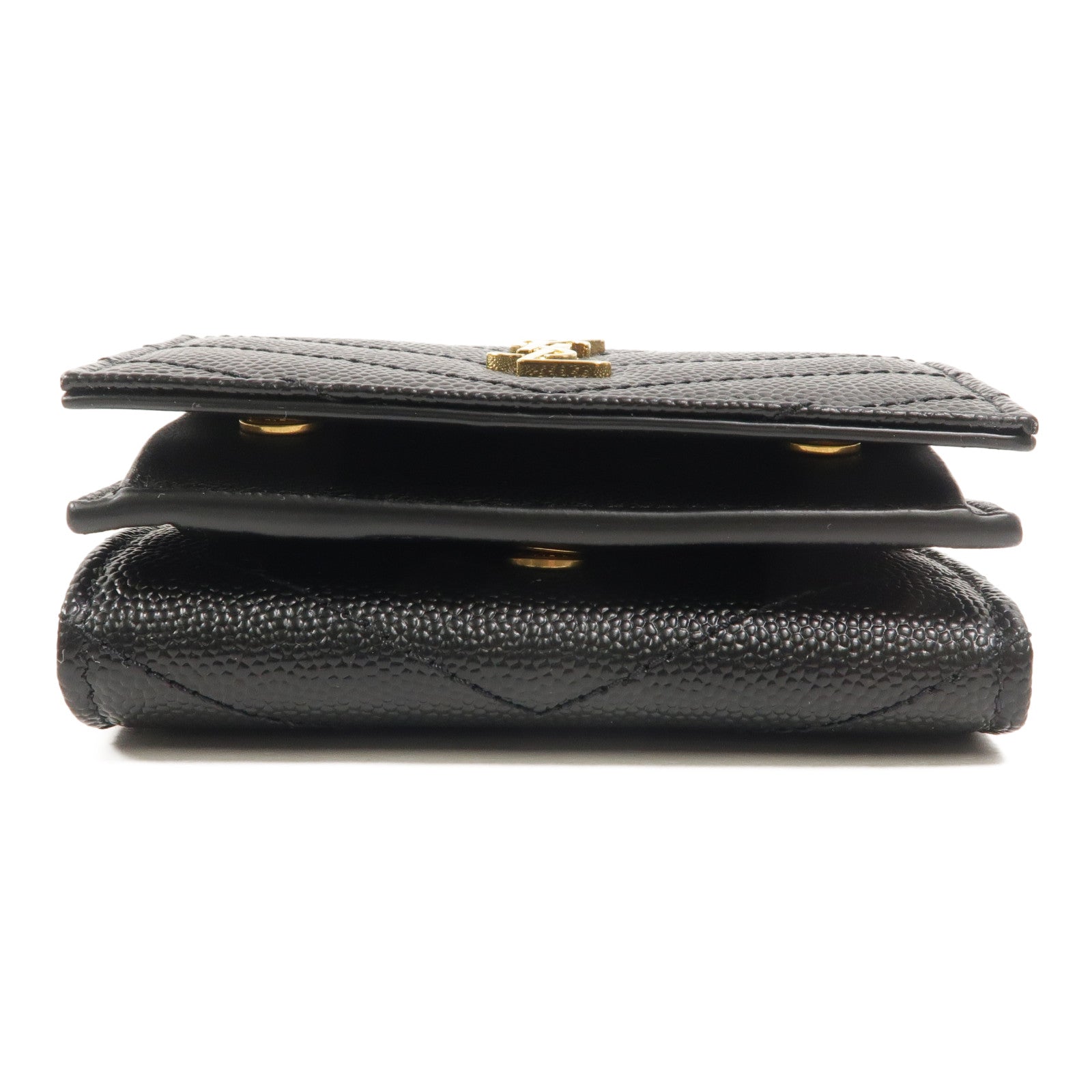 SAINT LAURENT 牛皮皮革Cassandre Matelasse Origami Tiny Wallet錢包