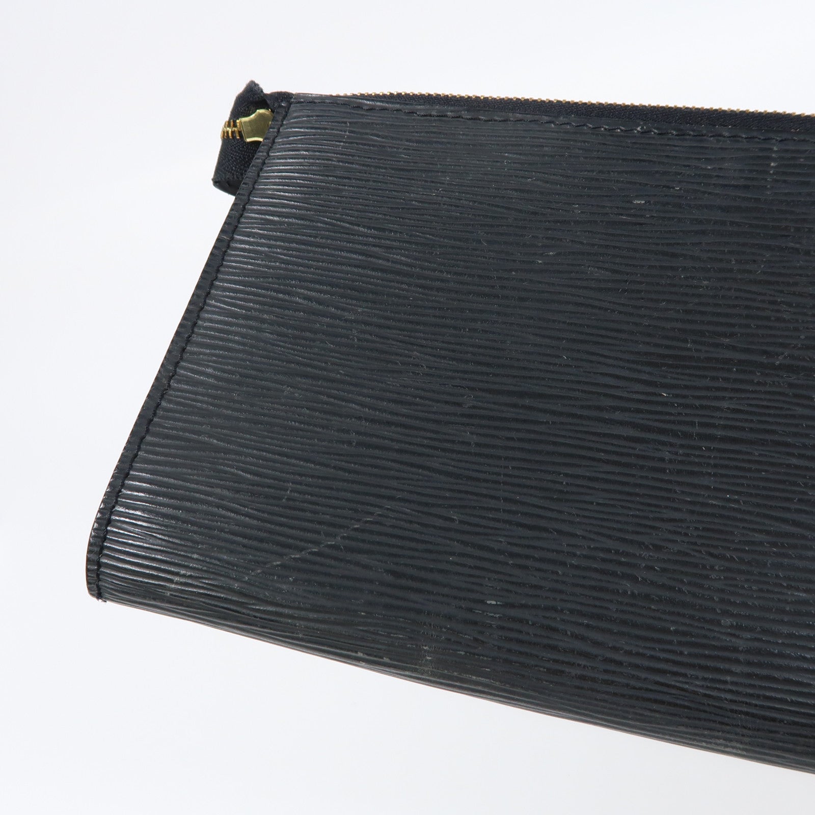 LOUIS VUITTON Epi Pochette Accessories Pouch金扣手挽袋黑色