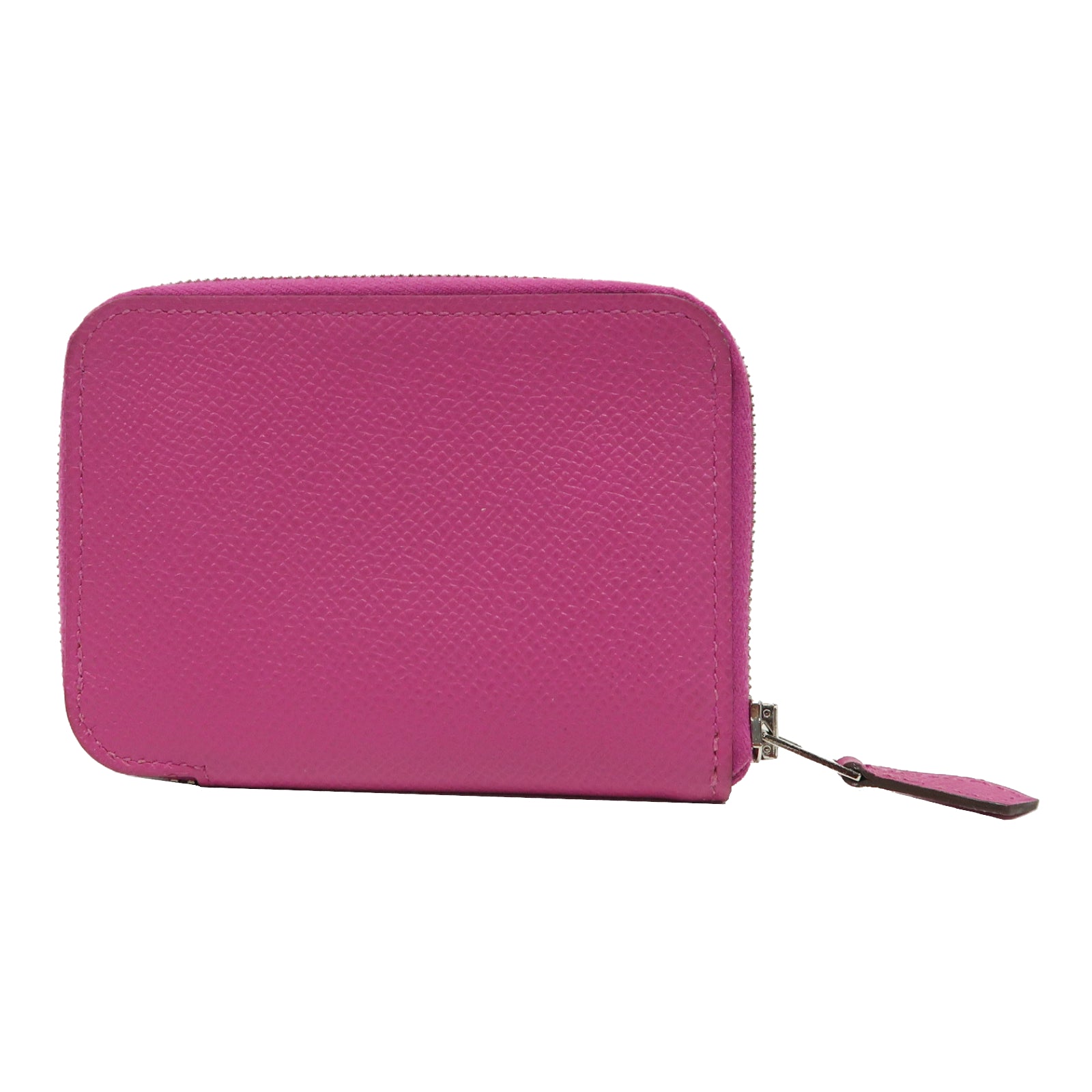 HERMES Epsom皮革Azap Card Holder Wallet銀扣卡片套玫瑰紫色