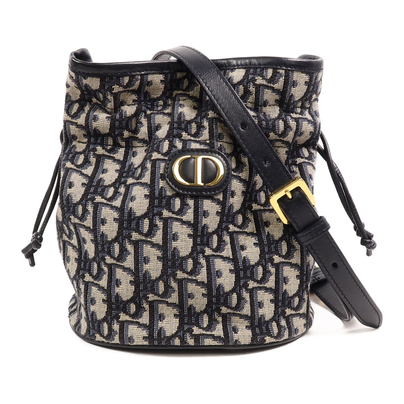 Dior Oblique帆布30 Montaigne Mini Busket鏈帶肩背袋