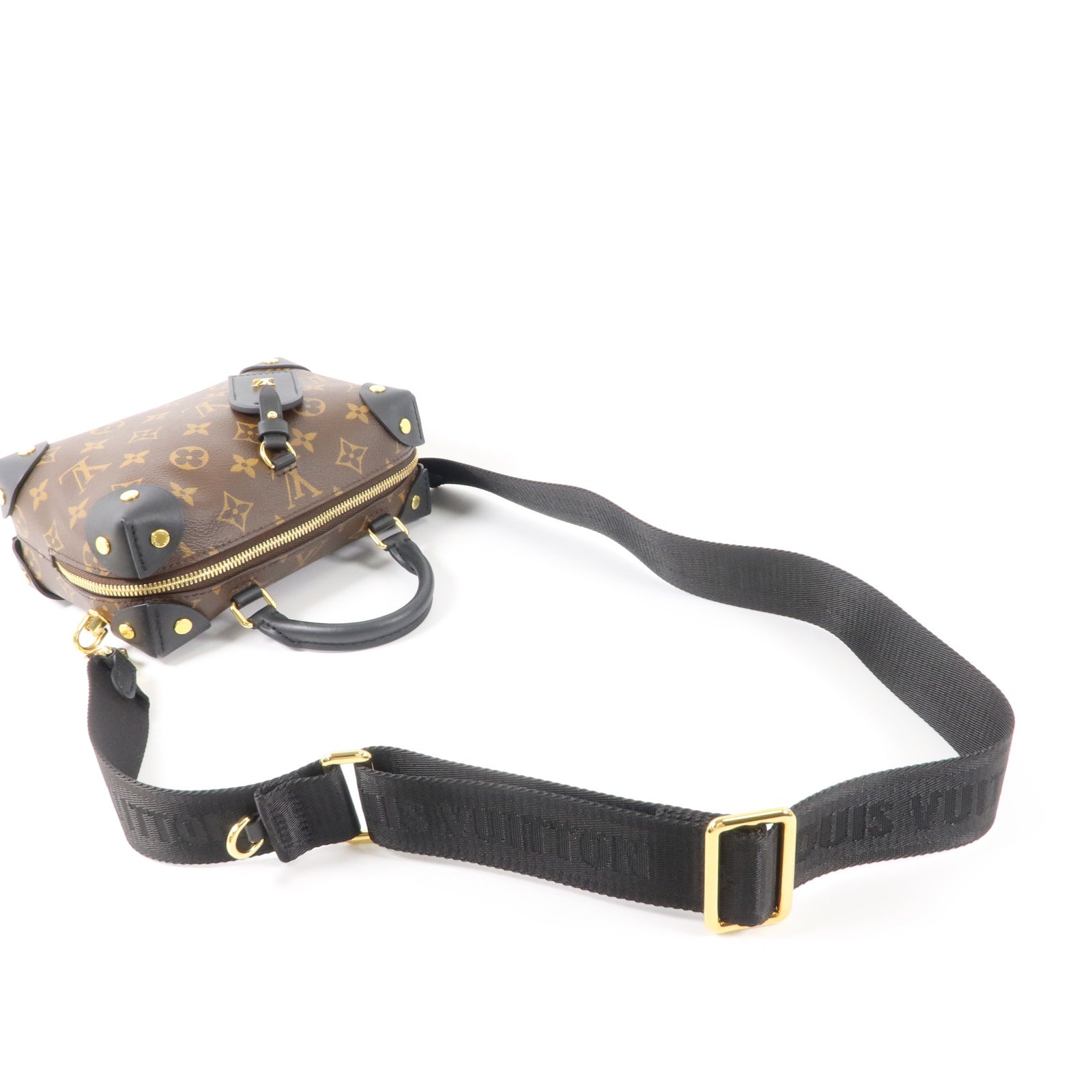 LOUIS VUITTON Monogram Petite Malle Souple手挽肩背兩用袋