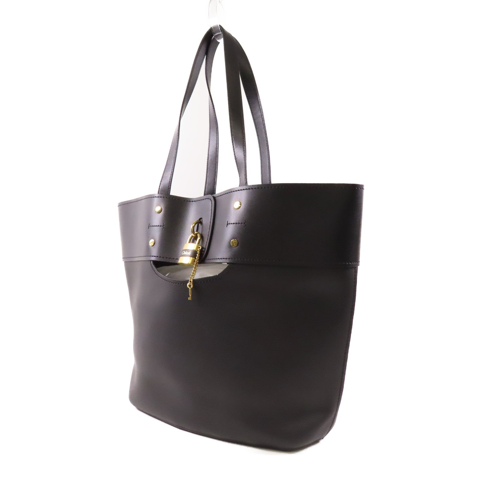 Chloe 牛皮皮革Tote Bag金扣手挽袋