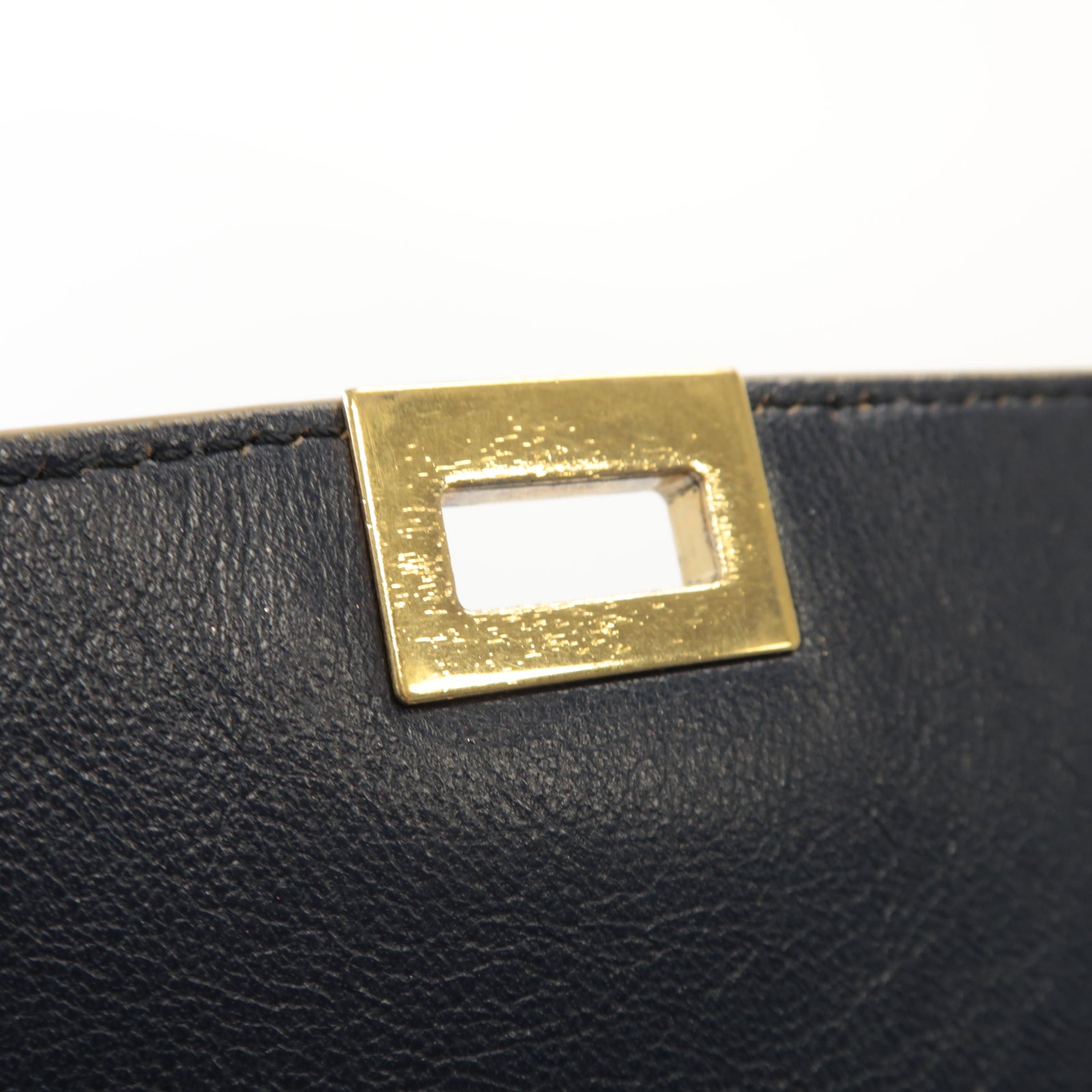 CELINE 【激減優惠】牛皮皮革/蛇皮皮革Trapeze 2 Way Shoulder金扣手挽肩背兩用袋深藍色/白色/淺啡色