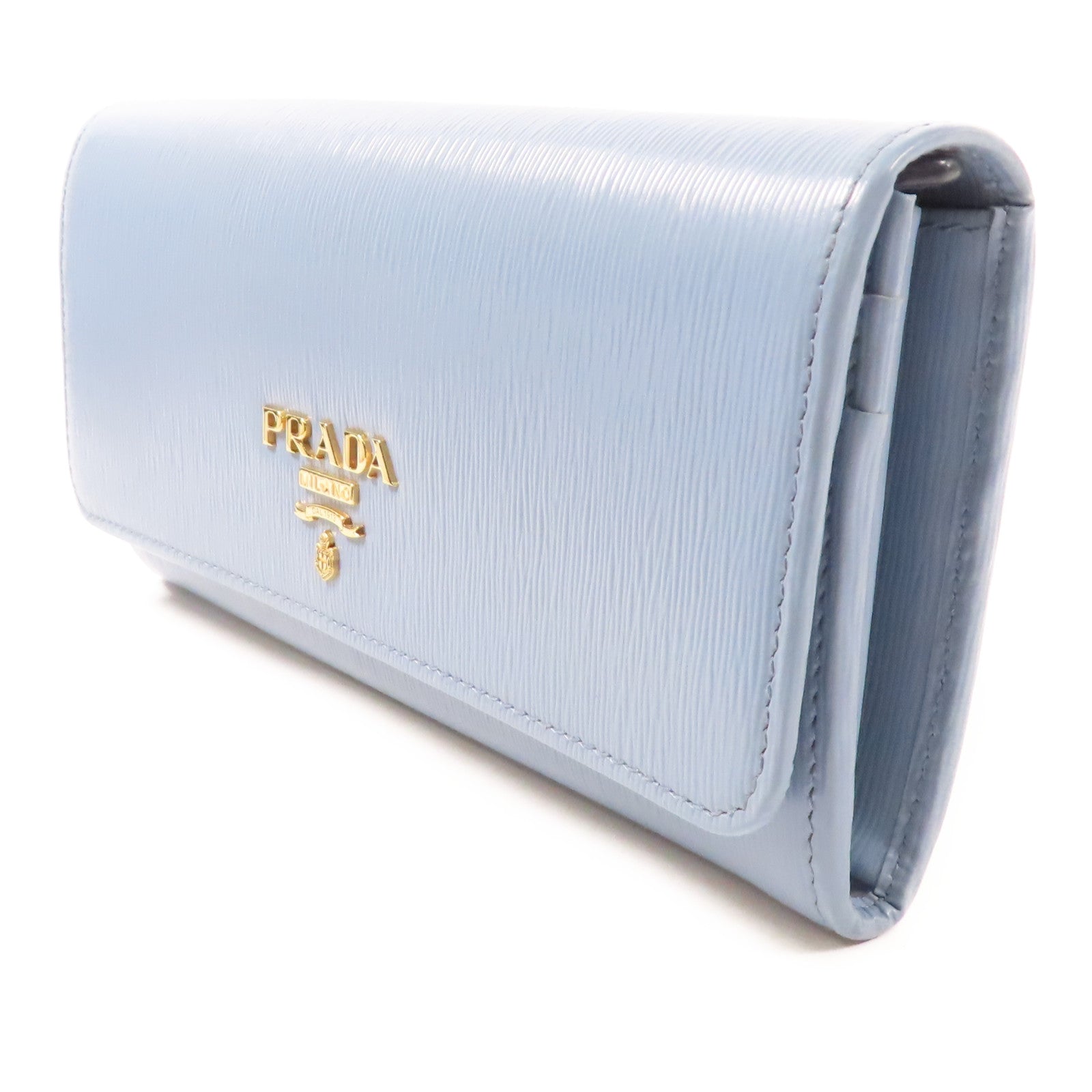 PRADA 牛皮皮革Long Wallet金扣長錢包