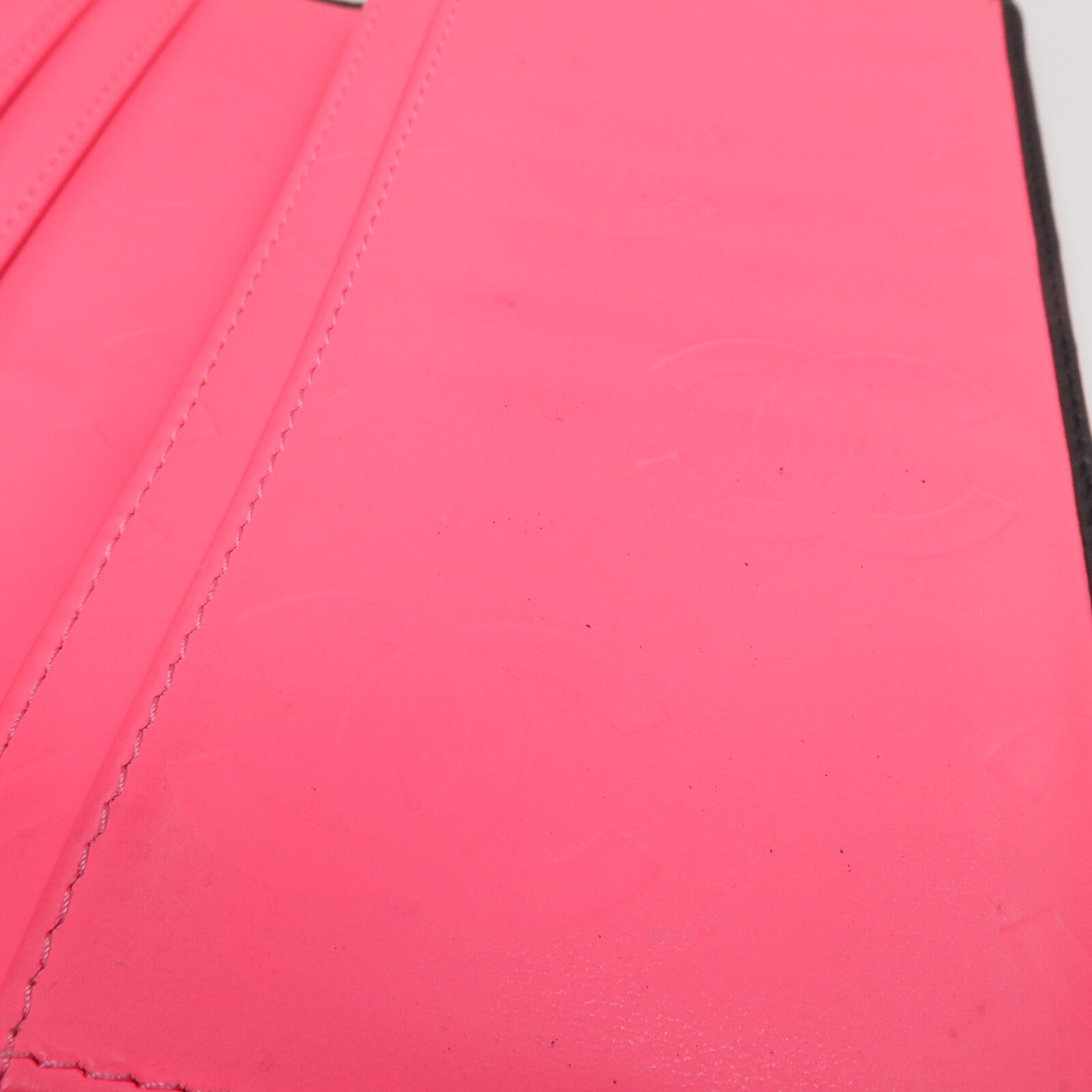CHANEL 牛皮皮革Cambon Long Wallet銀扣長錢包