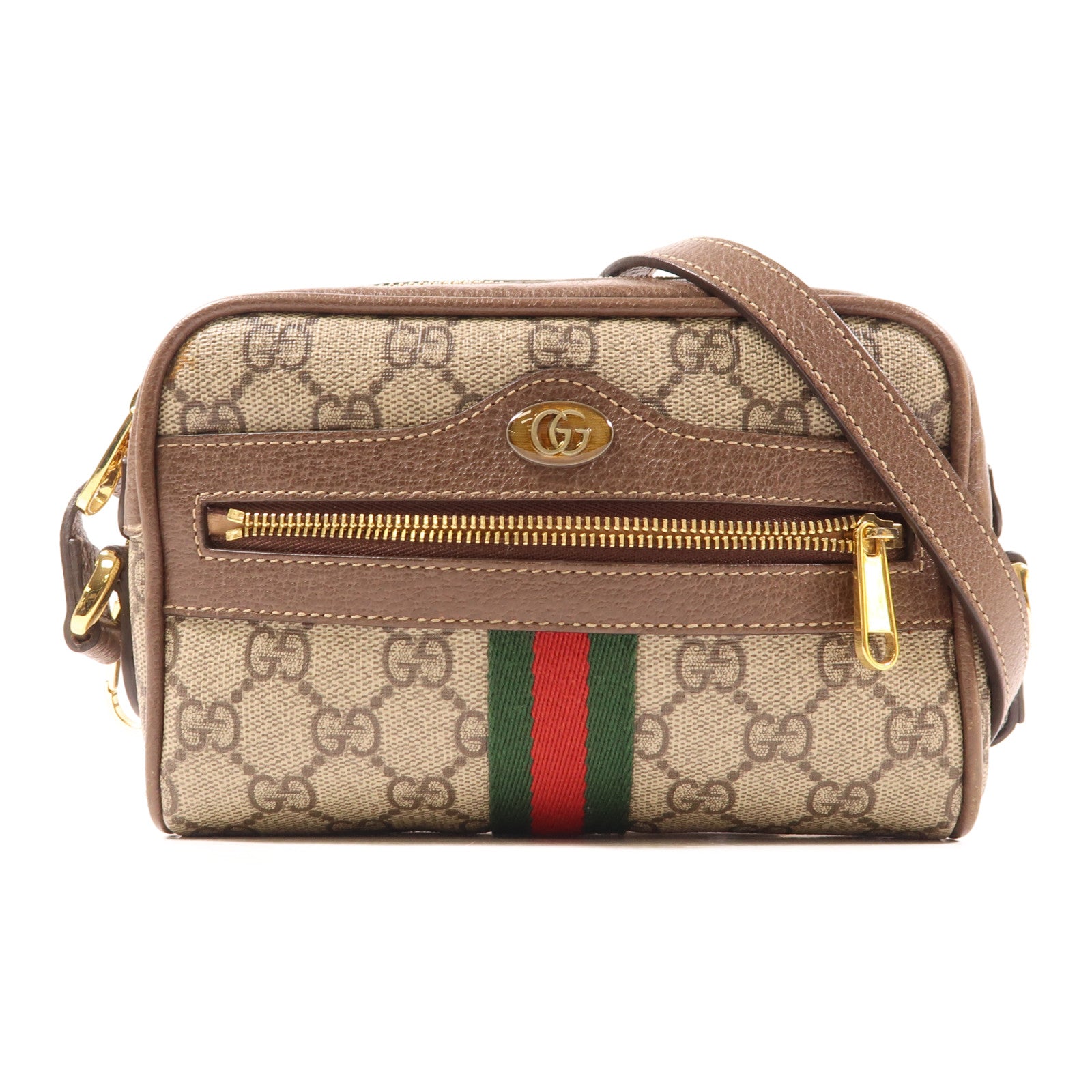 GUCCI 塗層帆布Ophidia Mini金扣肩背袋