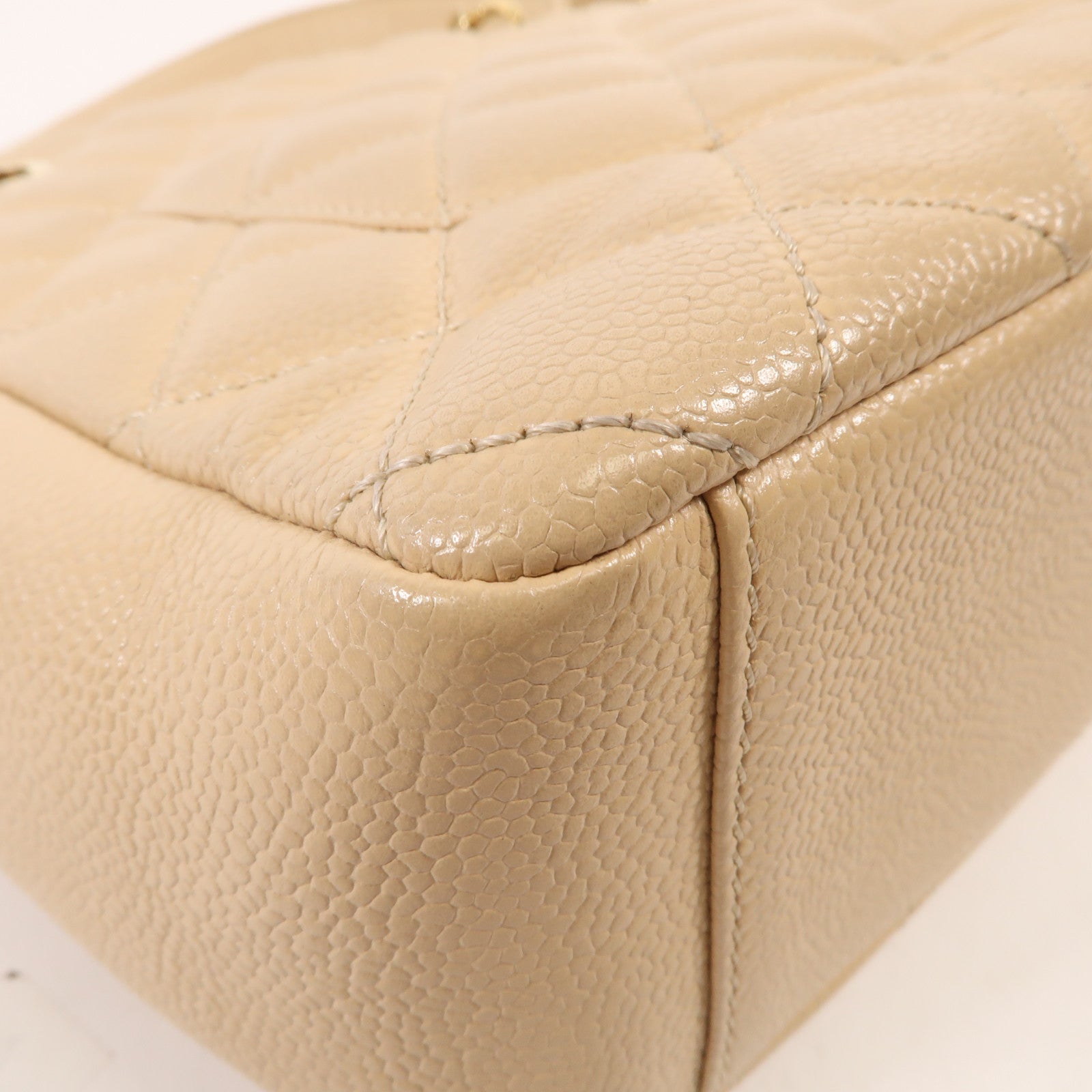 CHANEL 牛皮皮革PST Petite Shopping Tote Bag金扣鏈帶肩背袋