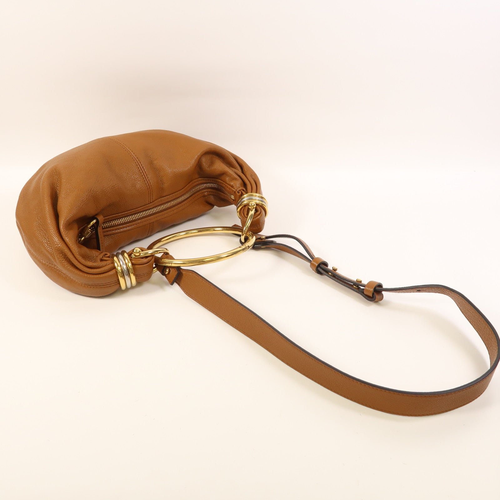 Chloe 牛皮皮革Bracelet Hobo金扣手挽肩背兩用袋