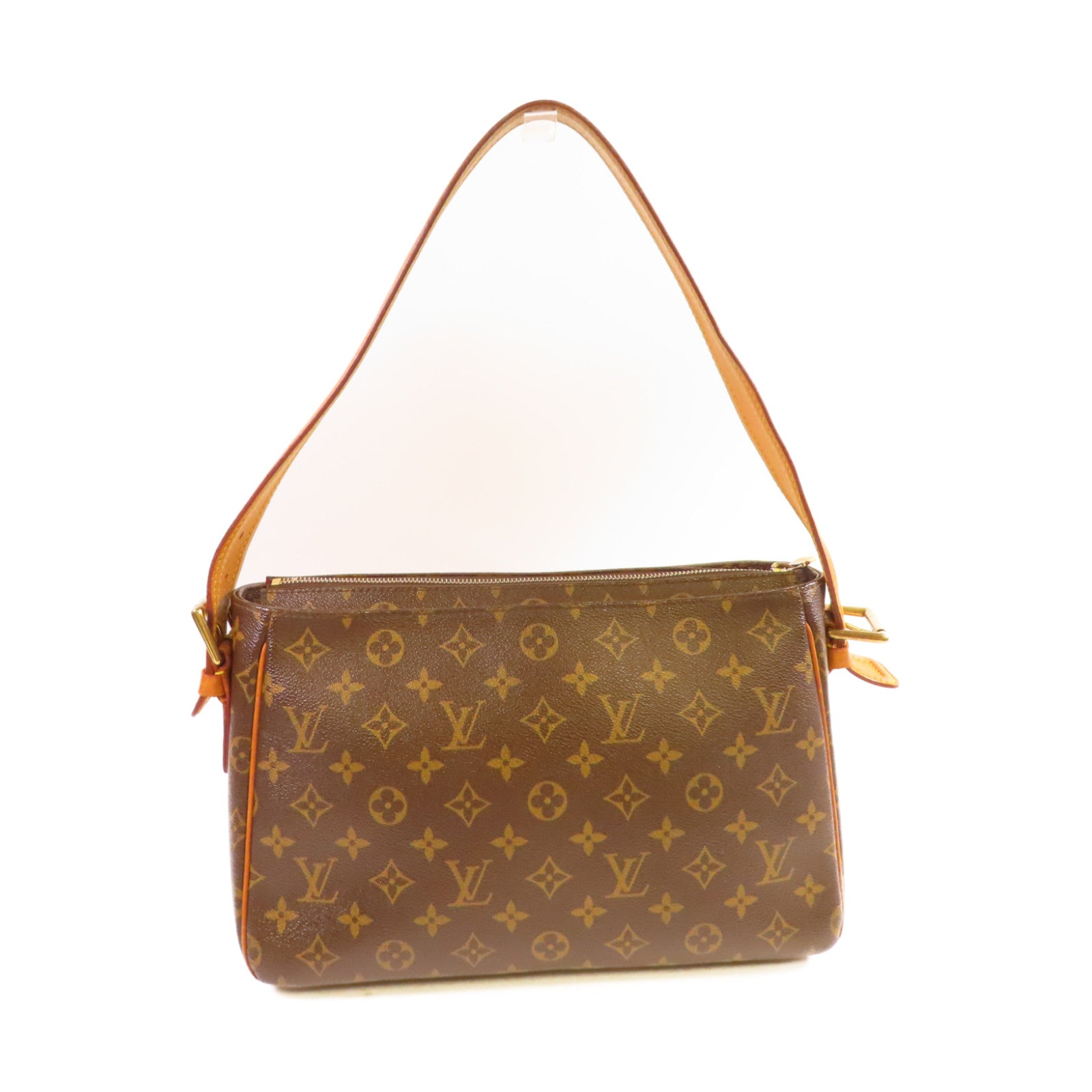 LOUIS VUITTON Monogram Viva Cite GM Shoulder Bag金扣肩背袋啡色