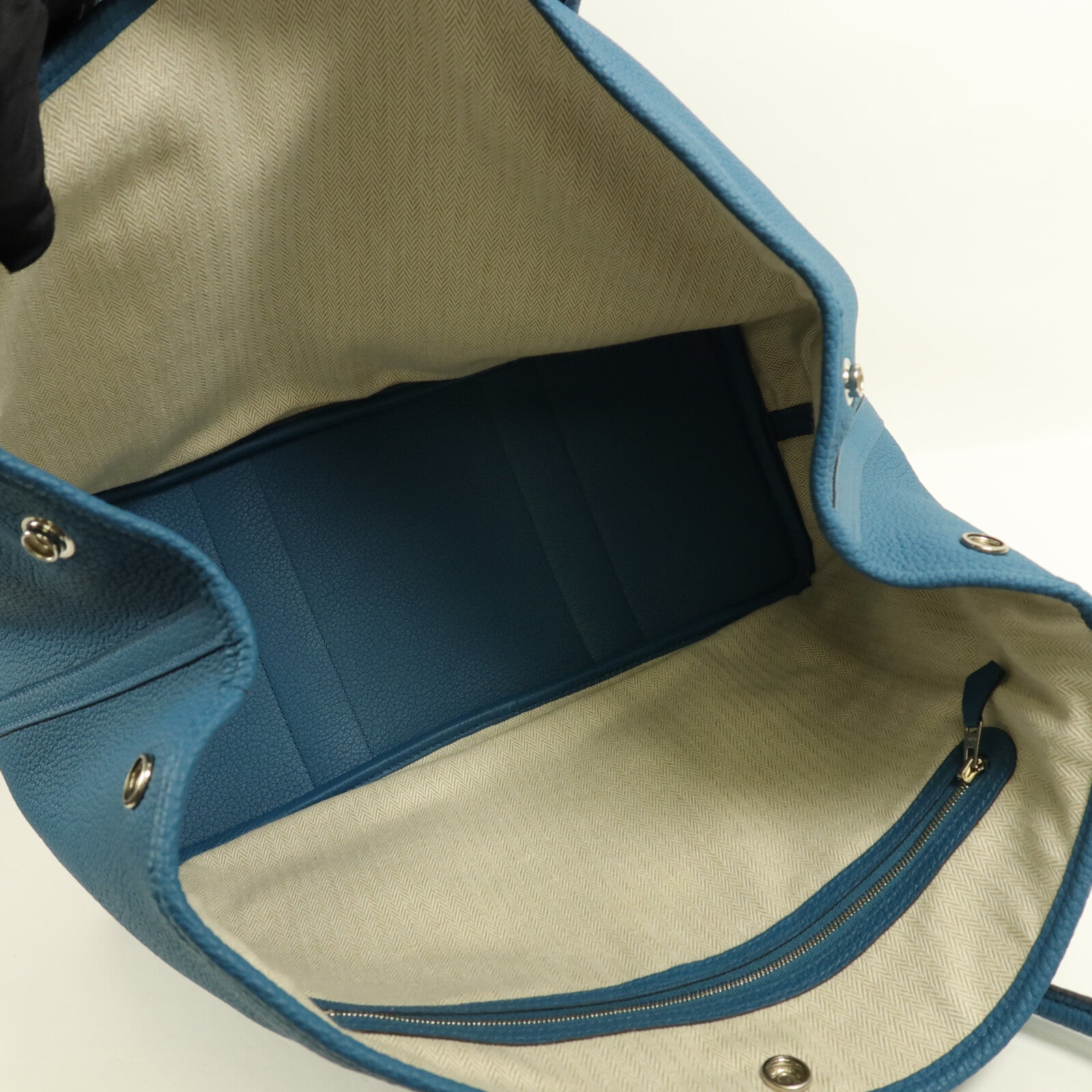 HERMES Negonda皮革Garden Party PM手挽袋Cobalt