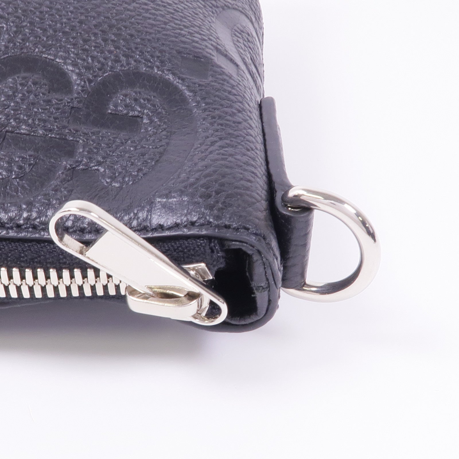 GUCCI 牛皮皮革Jumbo GG銀扣手挽肩背兩用袋