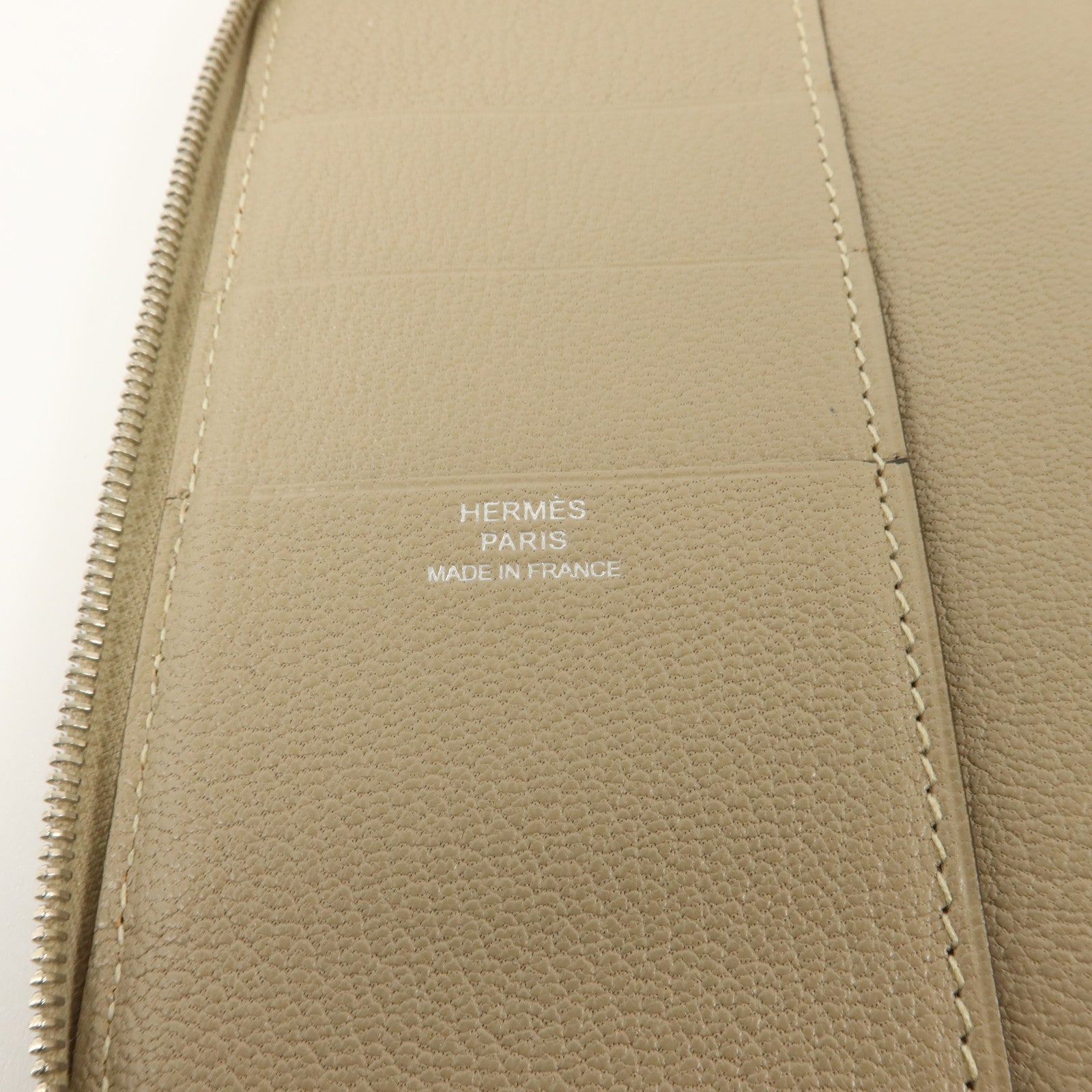 HERMES Chevre皮革Globe Trotter Agenda CoverGris Tourterelle