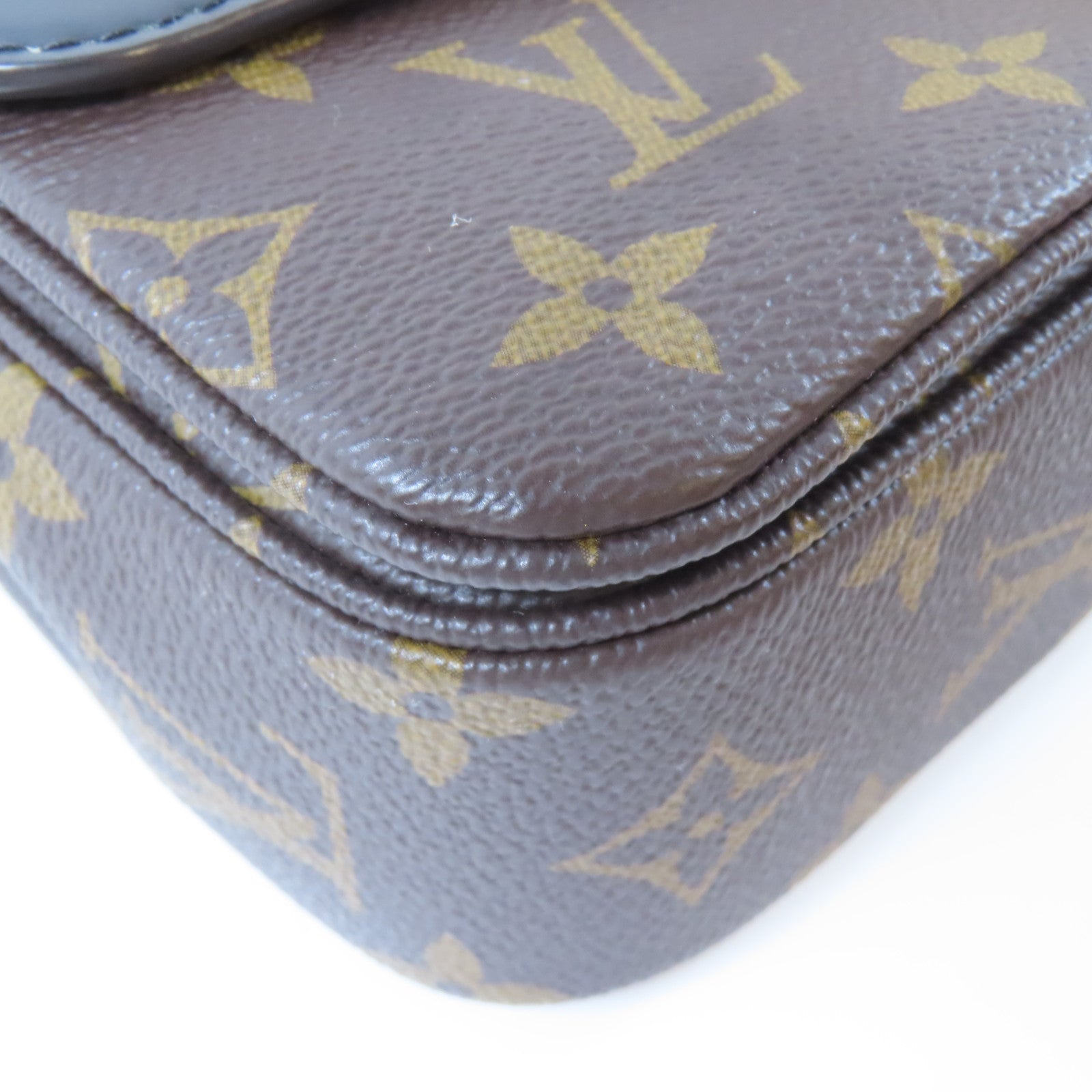 LOUIS VUITTON Monogram Marceau Shoulder Bag金扣鏈帶肩背袋啡色