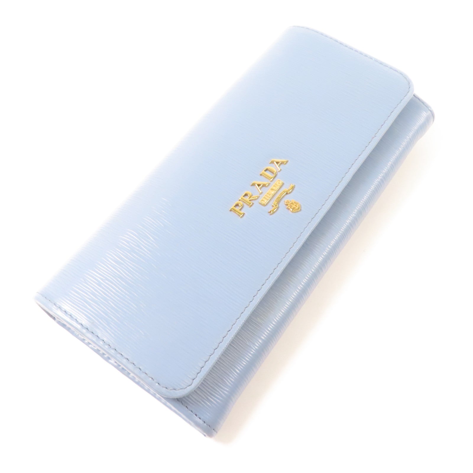 PRADA 牛皮皮革Long Wallet金扣長錢包