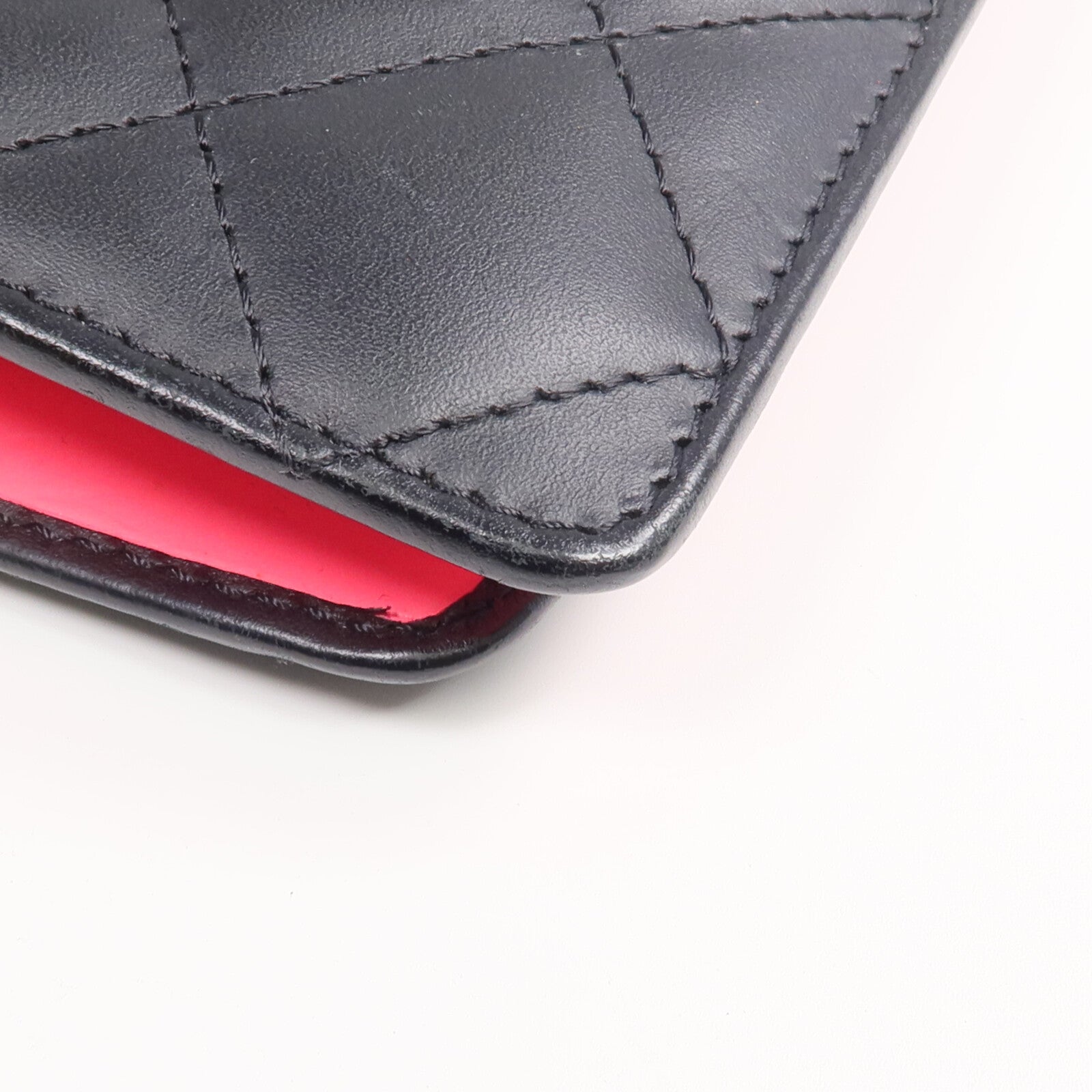 CHANEL 牛皮皮革Cambon Long Wallet銀扣長錢包