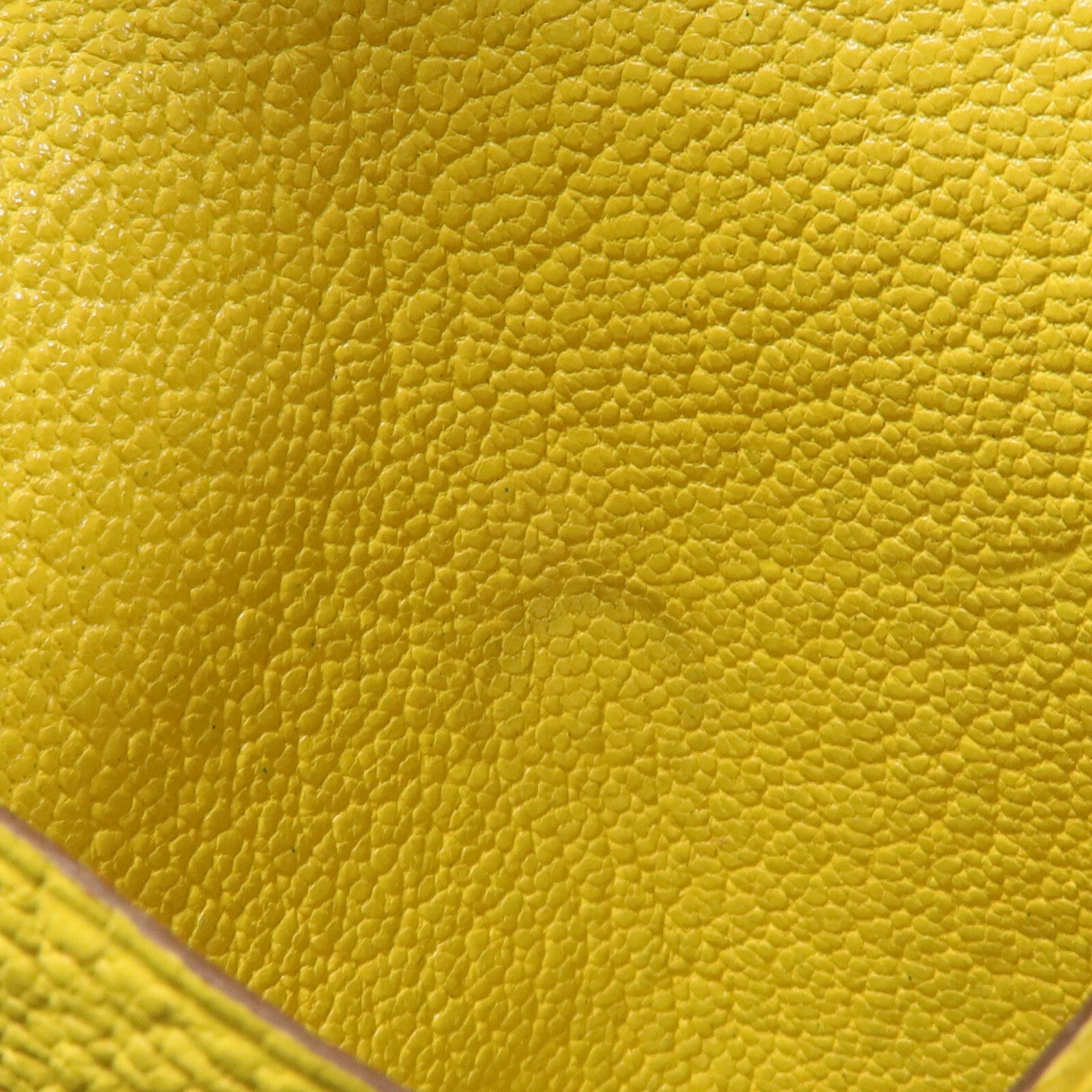 HERMES Chevre皮革Bastia零錢包Sun