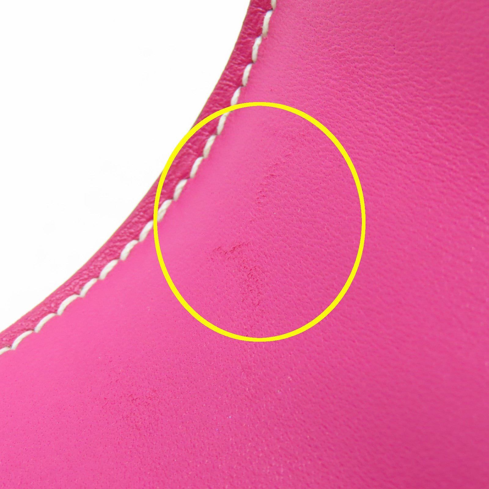 HERMES Epsom皮革Constance 24銀扣肩背袋Rose Tyryan粉紅色