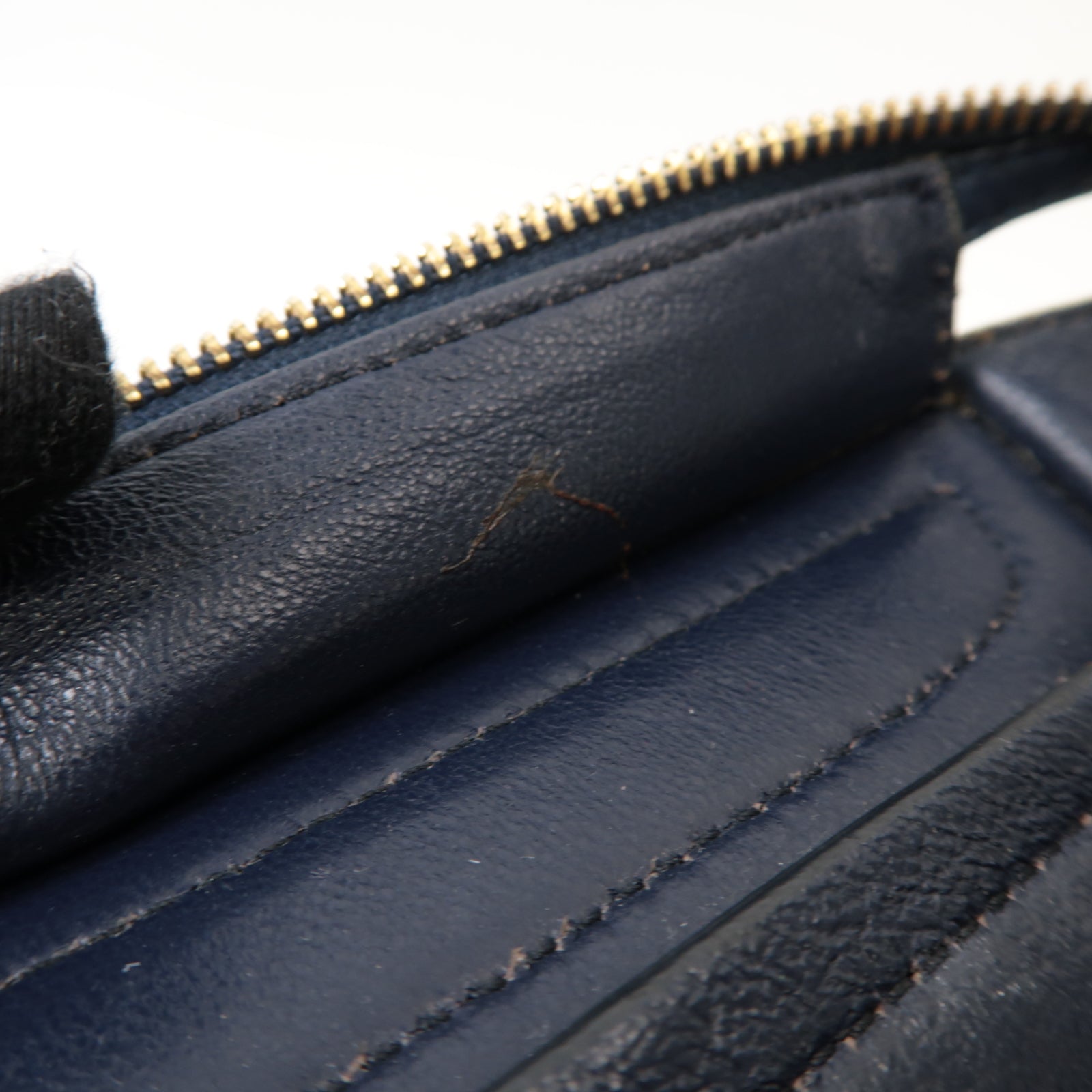 CELINE 【激減優惠】牛皮皮革/蛇皮皮革Trapeze 2 Way Shoulder金扣手挽肩背兩用袋深藍色/白色/淺啡色
