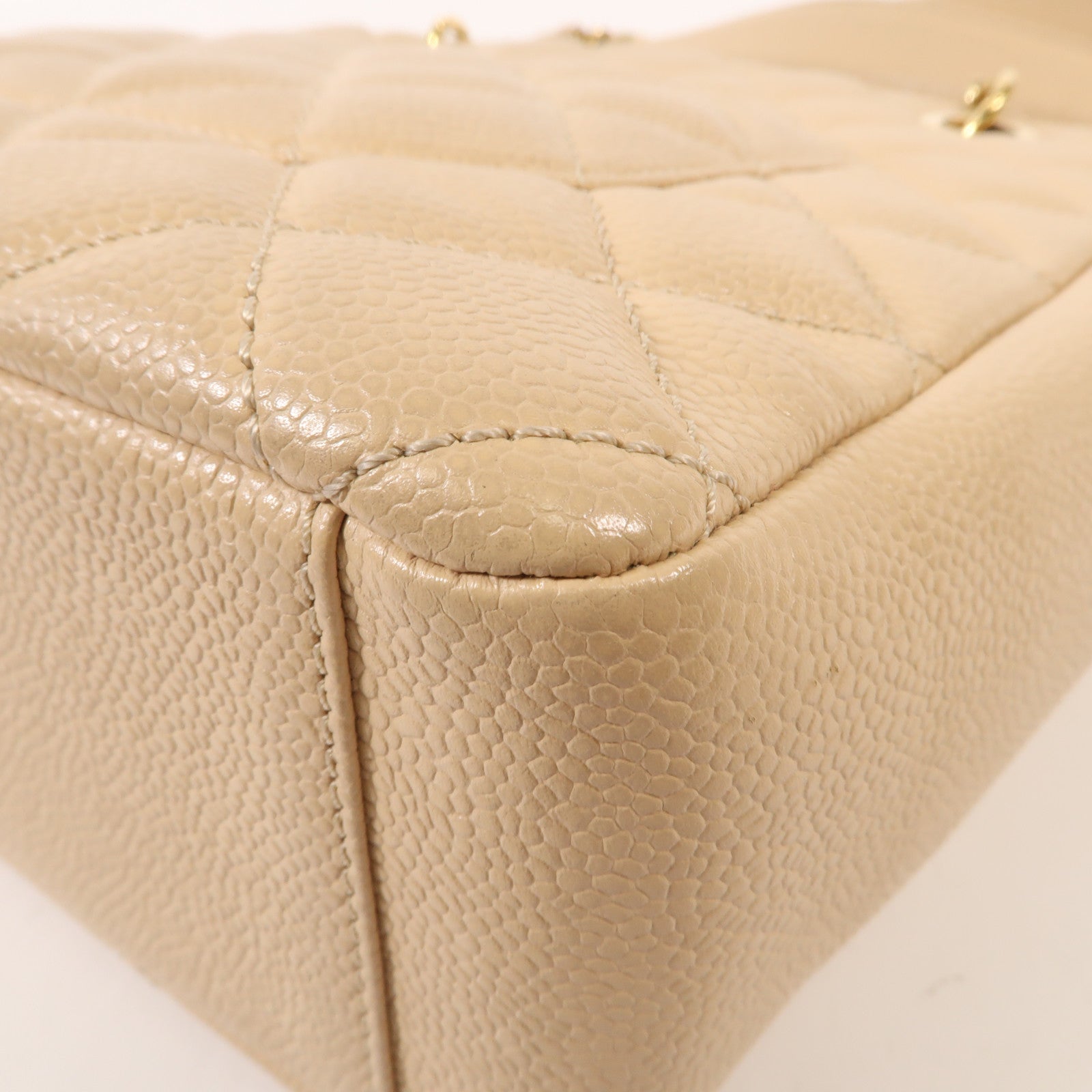 CHANEL 牛皮皮革PST Petite Shopping Tote Bag金扣鏈帶肩背袋