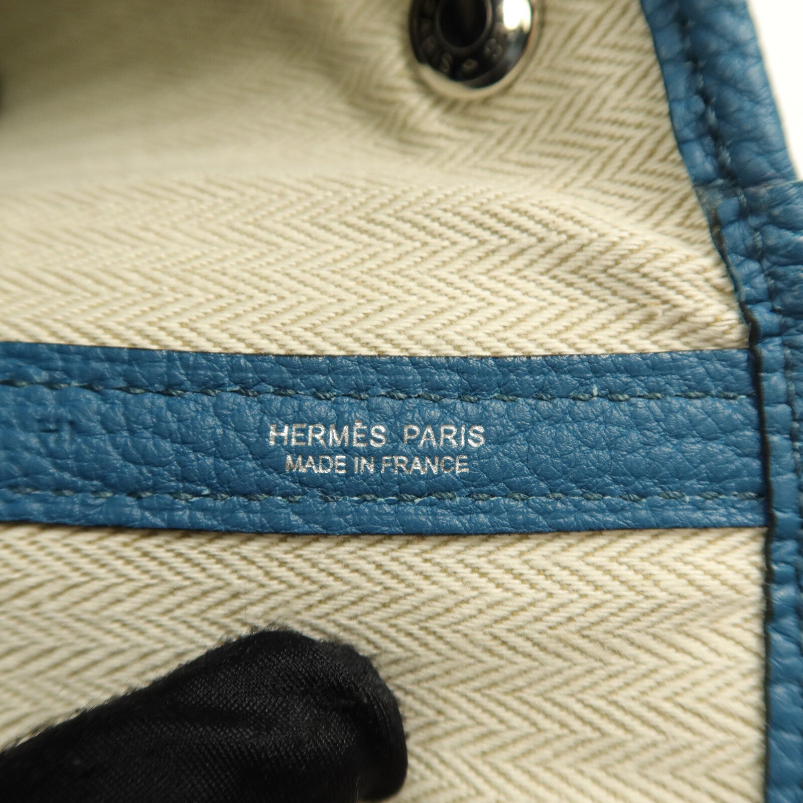 HERMES Negonda皮革Garden Party PM手挽袋Cobalt
