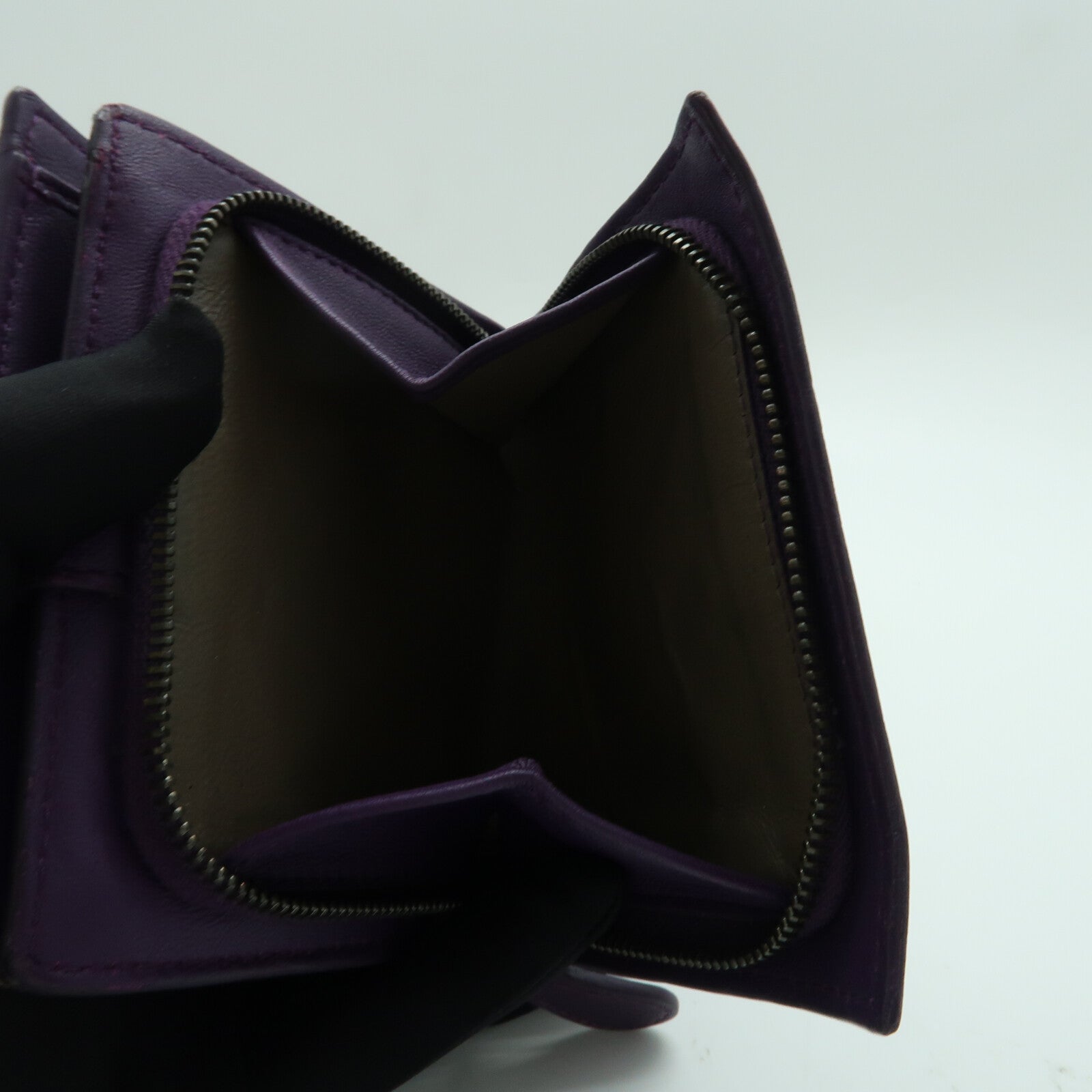 BOTTEGA VENETA 【激減優惠】牛皮皮革Intrecciato Compact French Wallet錢包