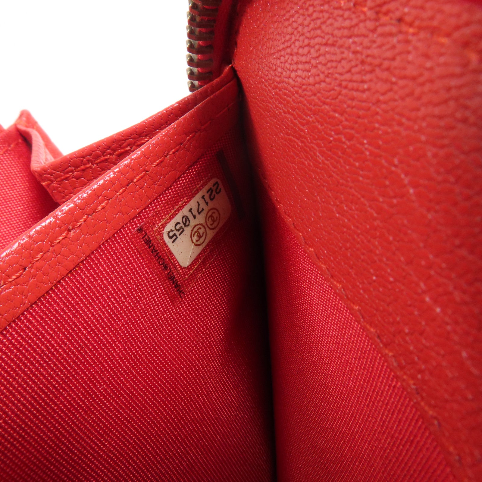 CHANEL 牛皮皮革Long Wallet金扣長錢包