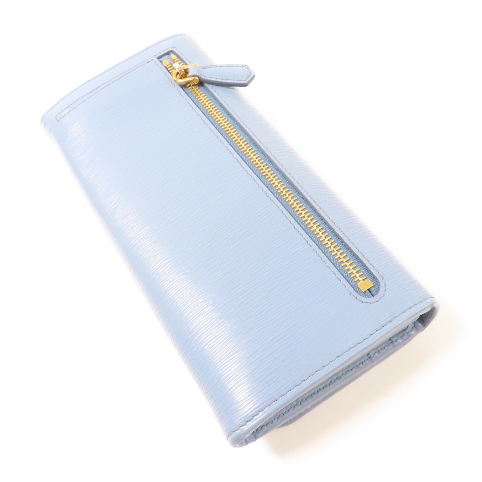 PRADA 牛皮皮革Long Wallet金扣長錢包