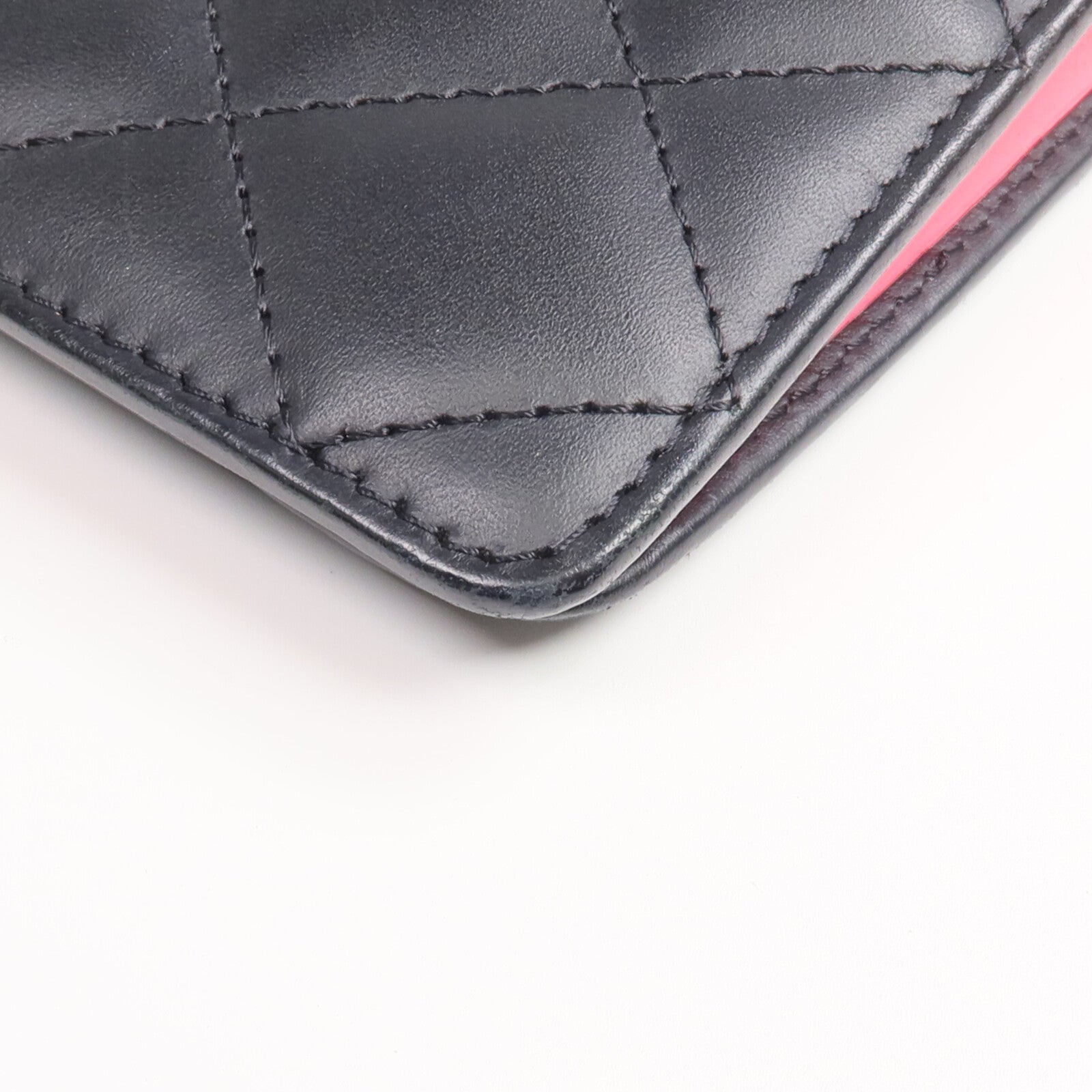 CHANEL 牛皮皮革Cambon Long Wallet銀扣長錢包