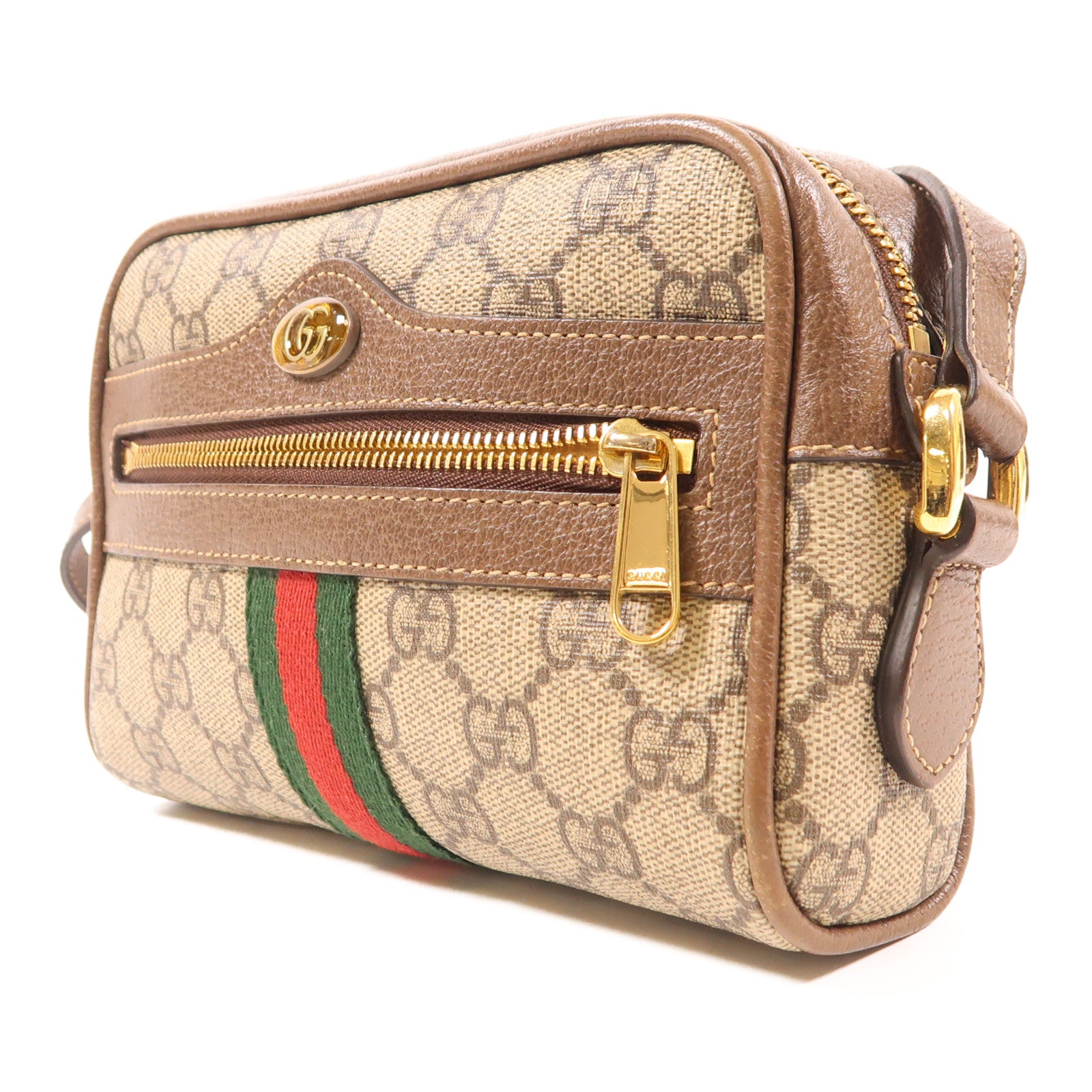 GUCCI 塗層帆布Ophidia Mini金扣肩背袋