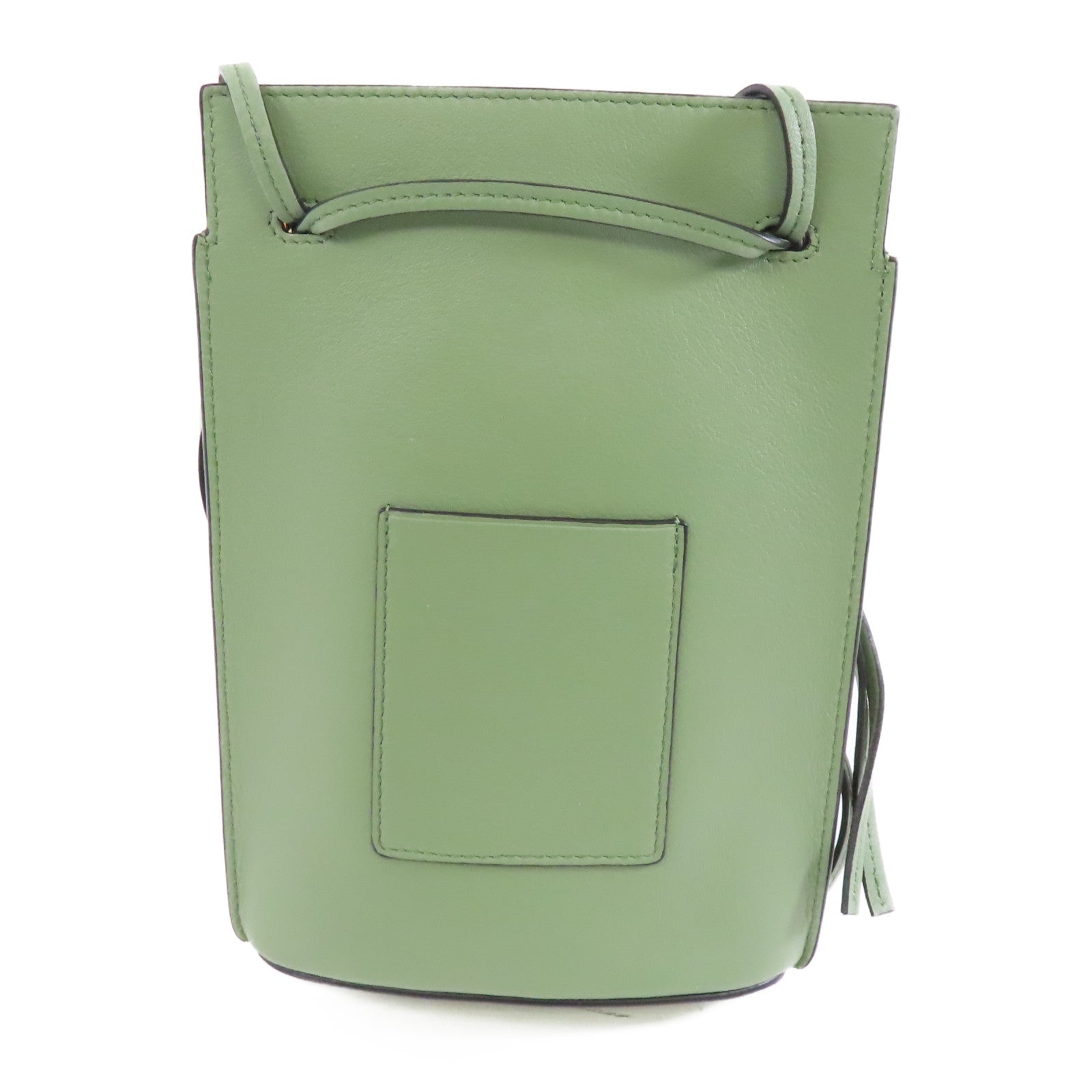 LOEWE 牛皮皮革Pocket In Classic金扣肩背袋綠色