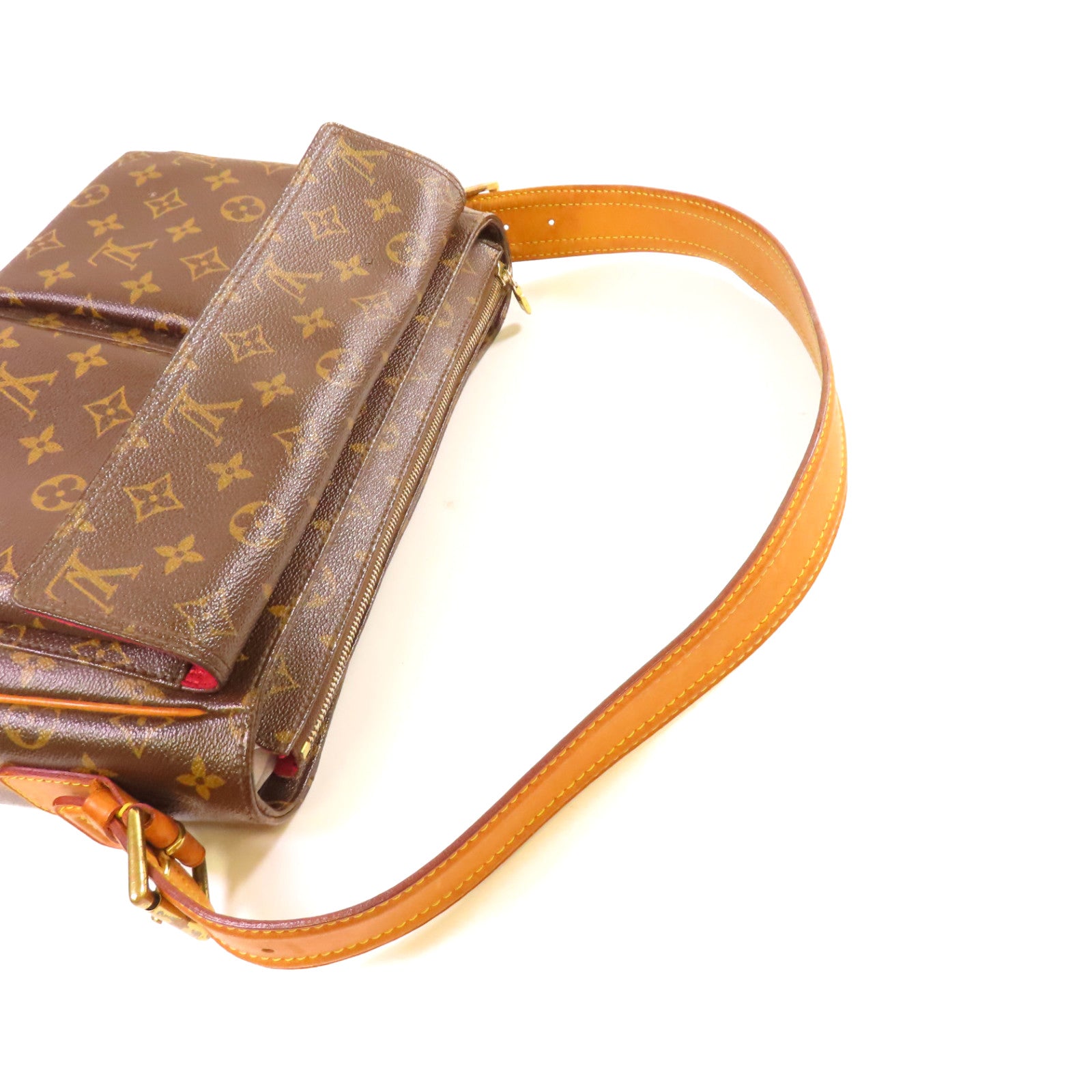 LOUIS VUITTON Monogram Viva Cite GM Shoulder Bag金扣肩背袋啡色