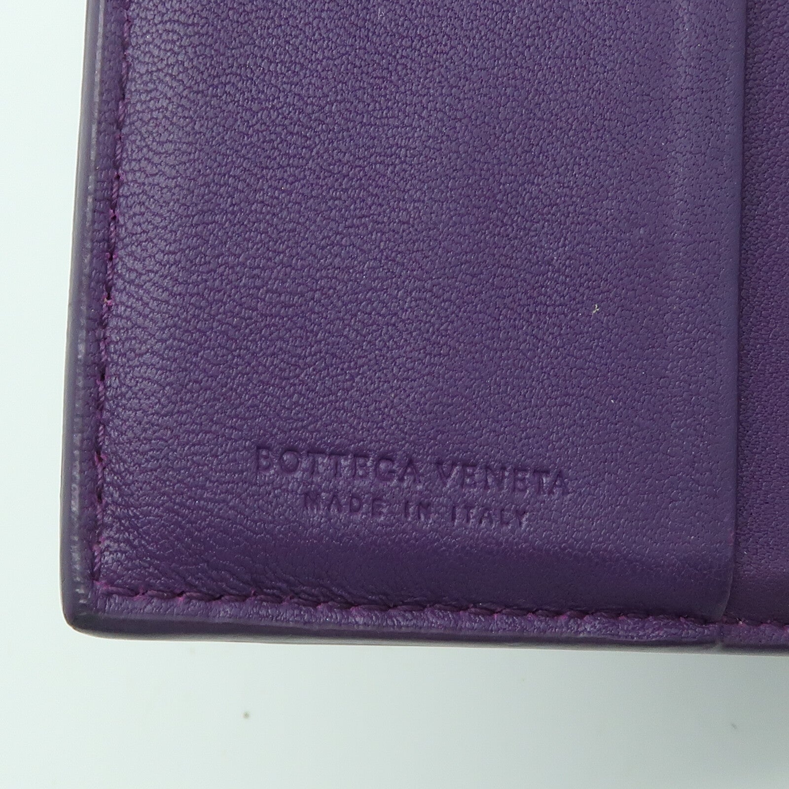 BOTTEGA VENETA 【激減優惠】牛皮皮革Intrecciato Compact French Wallet錢包