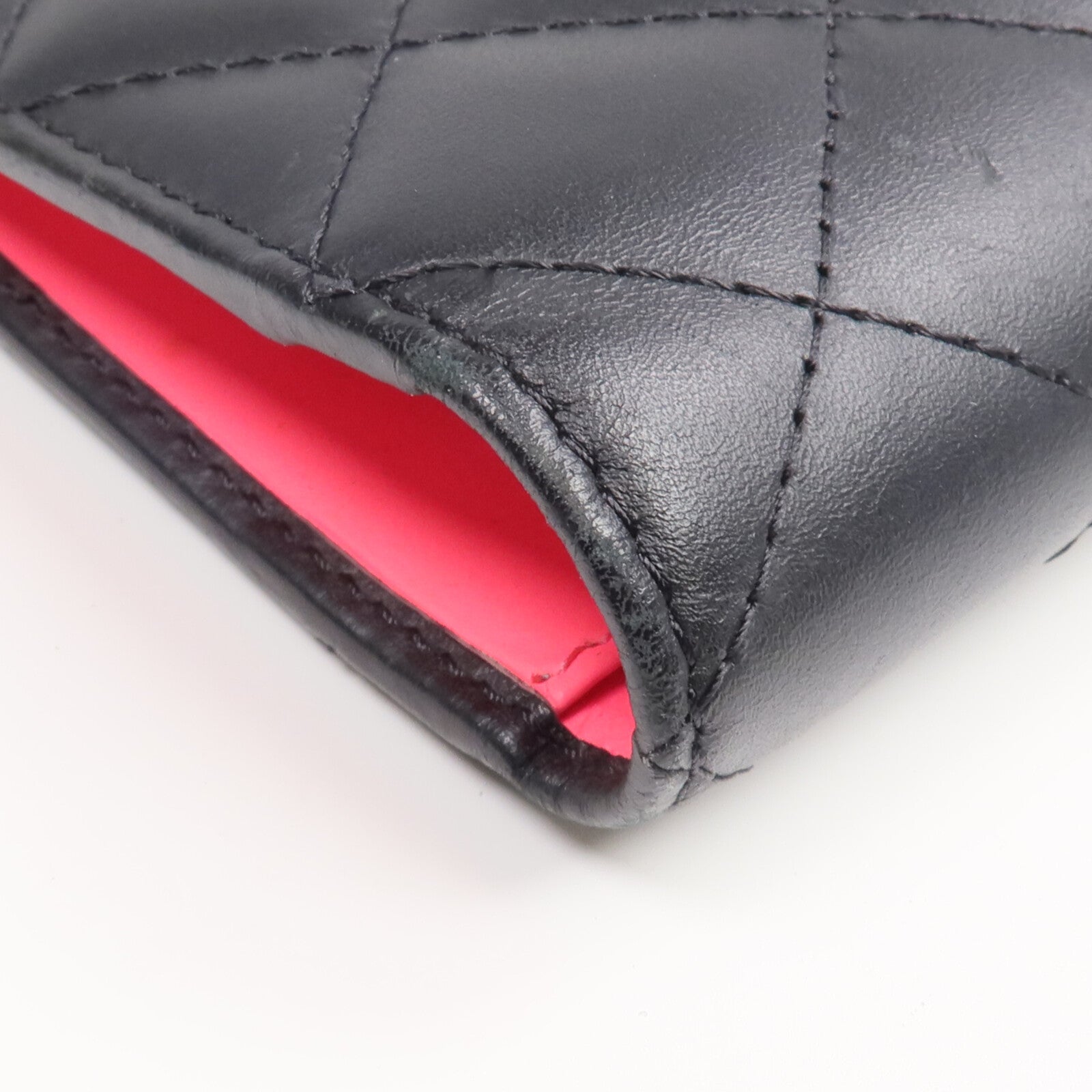 CHANEL 牛皮皮革Cambon Long Wallet銀扣長錢包