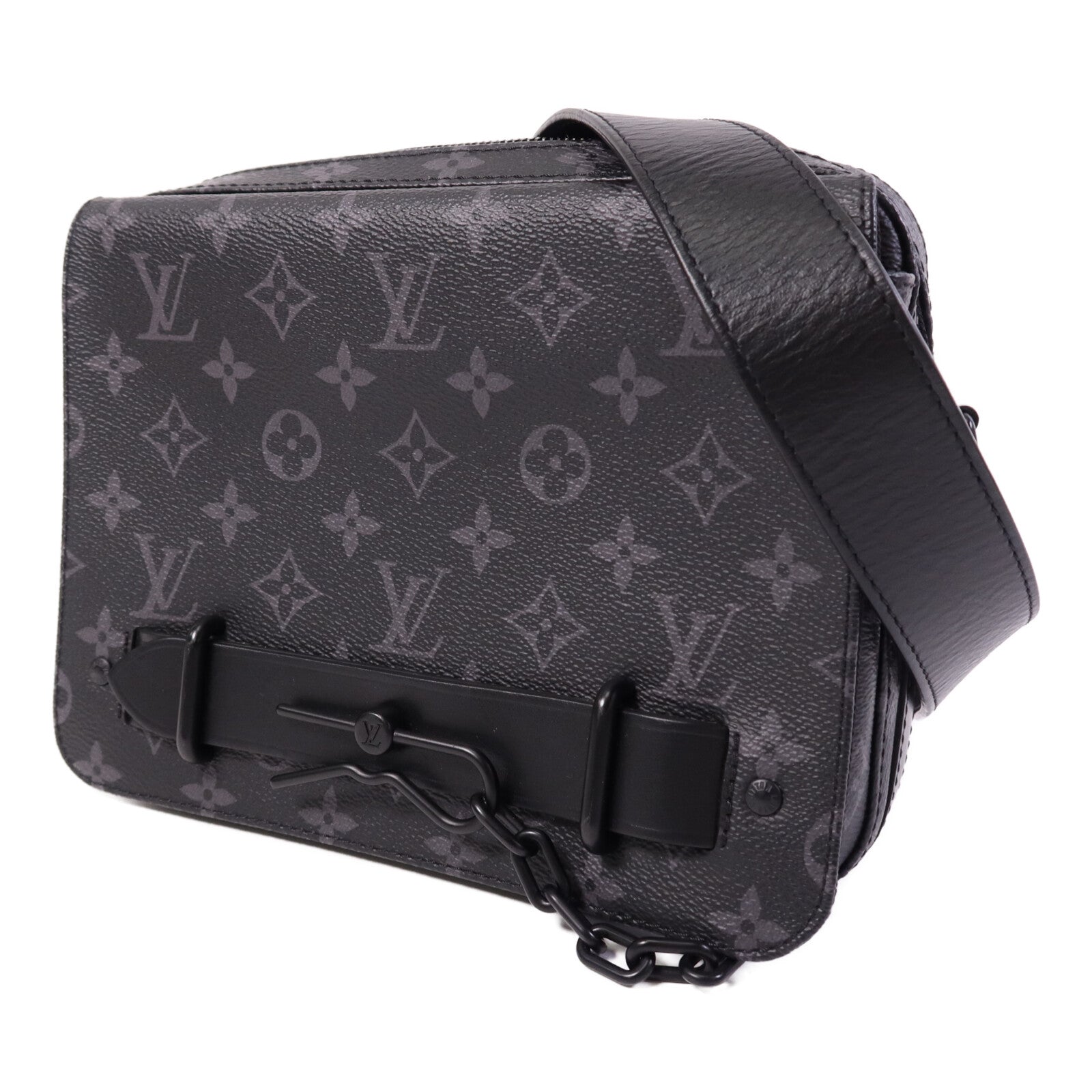 LOUIS VUITTON Monogram Eclipse Steamer Messenger肩背袋