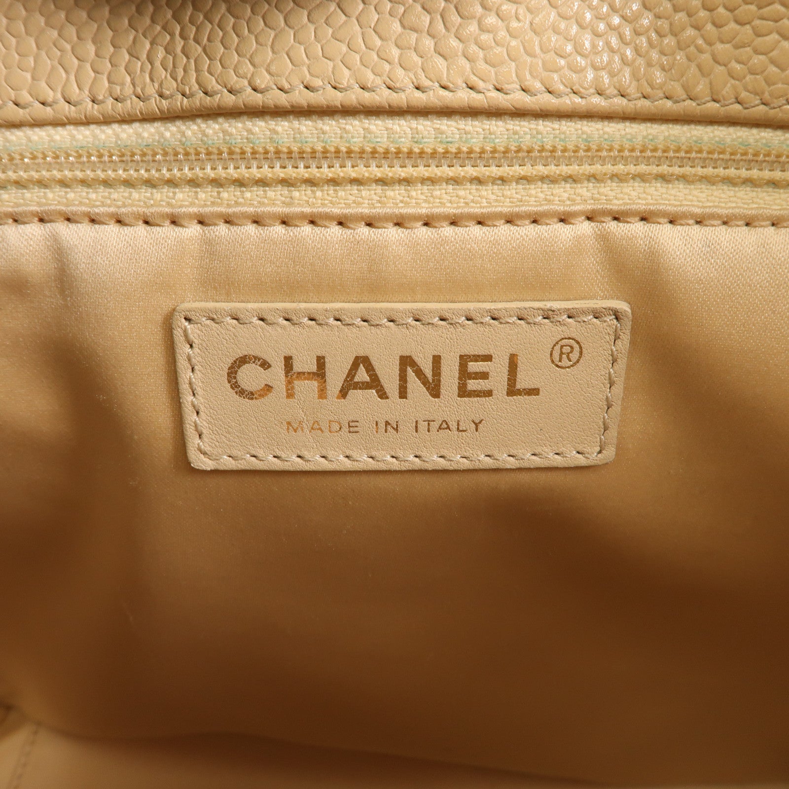 CHANEL 牛皮皮革PST Petite Shopping Tote Bag金扣鏈帶肩背袋