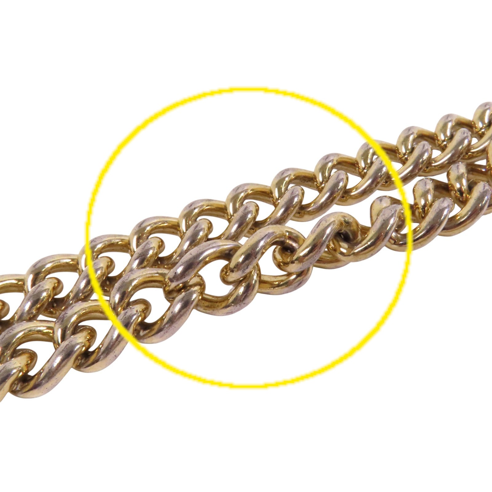 LOUIS VUITTON Damier Ebene Wight金扣鏈帶肩背袋