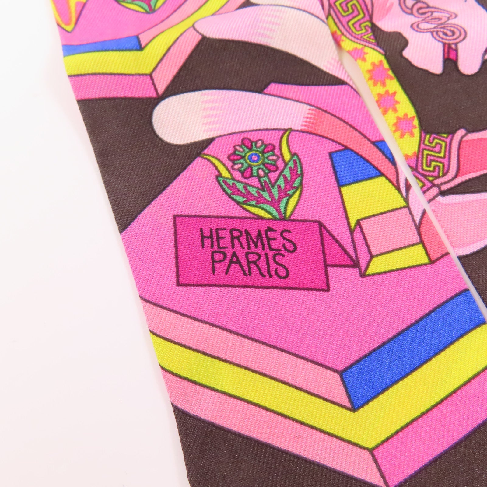HERMES 絲質Twilly絲巾