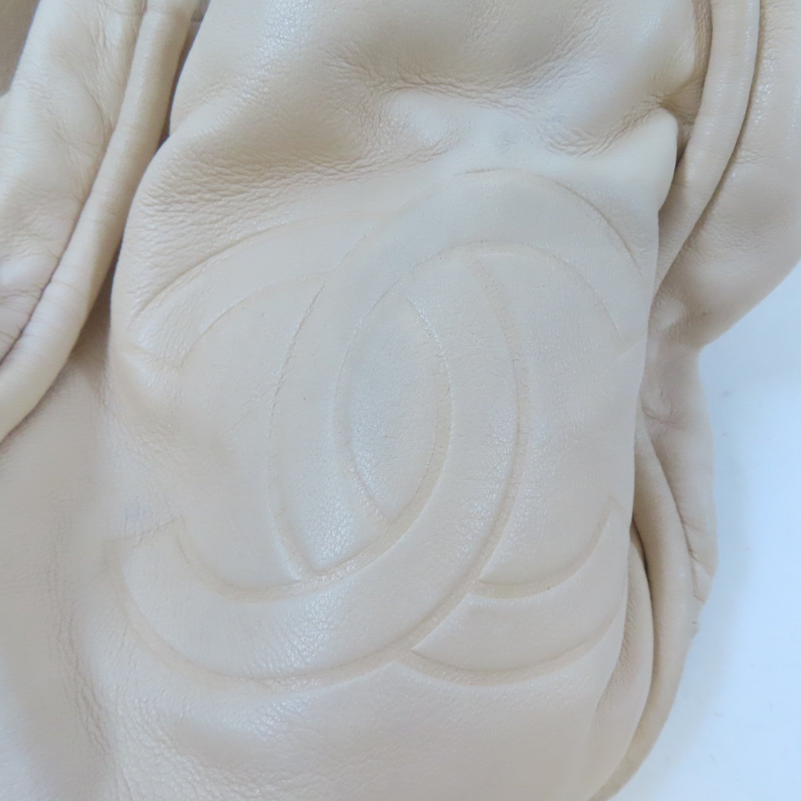 CHANEL (PRICE DOWN) CC SHW Shoulder Bag Lambskin Leather Beige