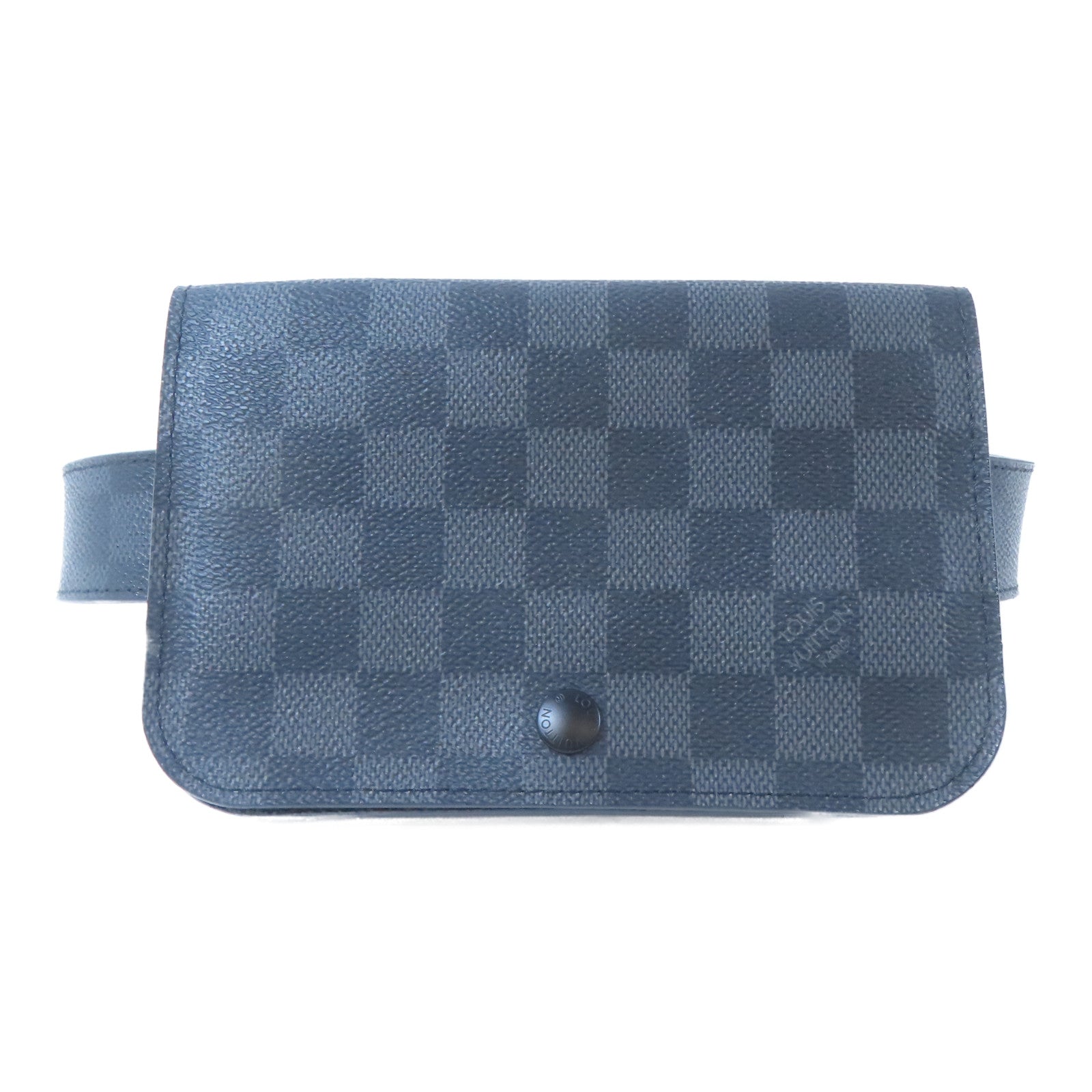 LOUIS VUITTON Damier Graphite Waist Bag銀扣腰包黑色/灰色