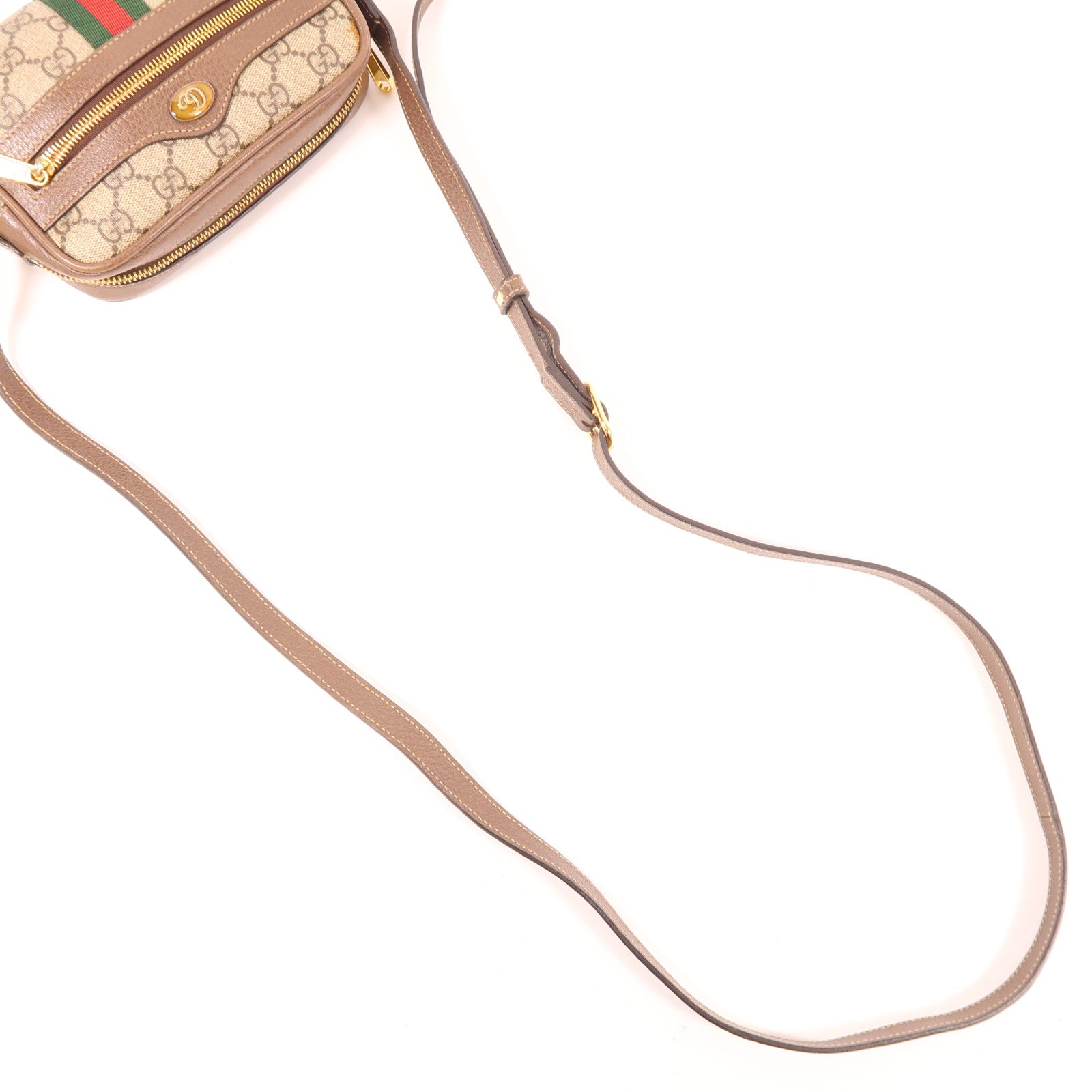 GUCCI 塗層帆布Ophidia Mini金扣肩背袋