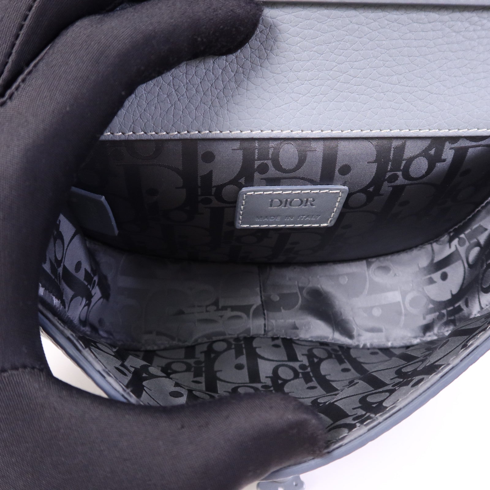 Dior 牛皮皮革Mini Gallop銀扣肩背袋