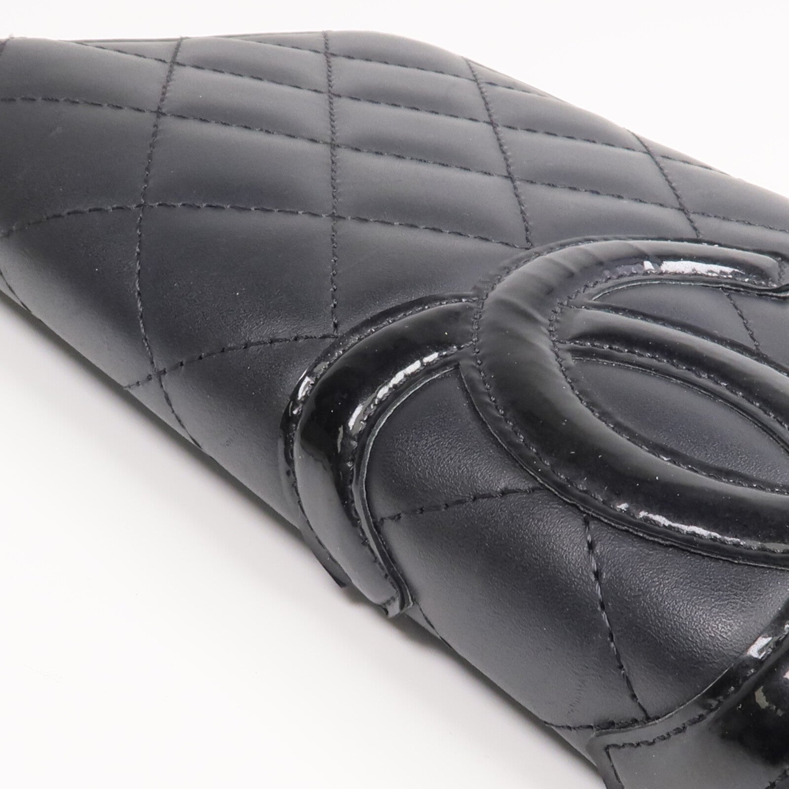 CHANEL 牛皮皮革Cambon Long Wallet銀扣長錢包