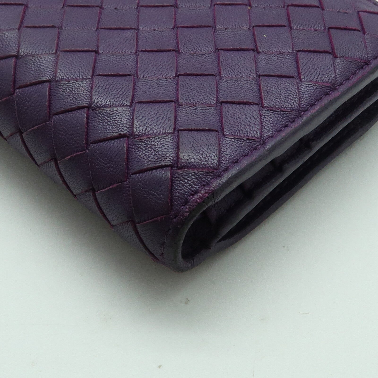 BOTTEGA VENETA 【激減優惠】牛皮皮革Intrecciato Compact French Wallet錢包