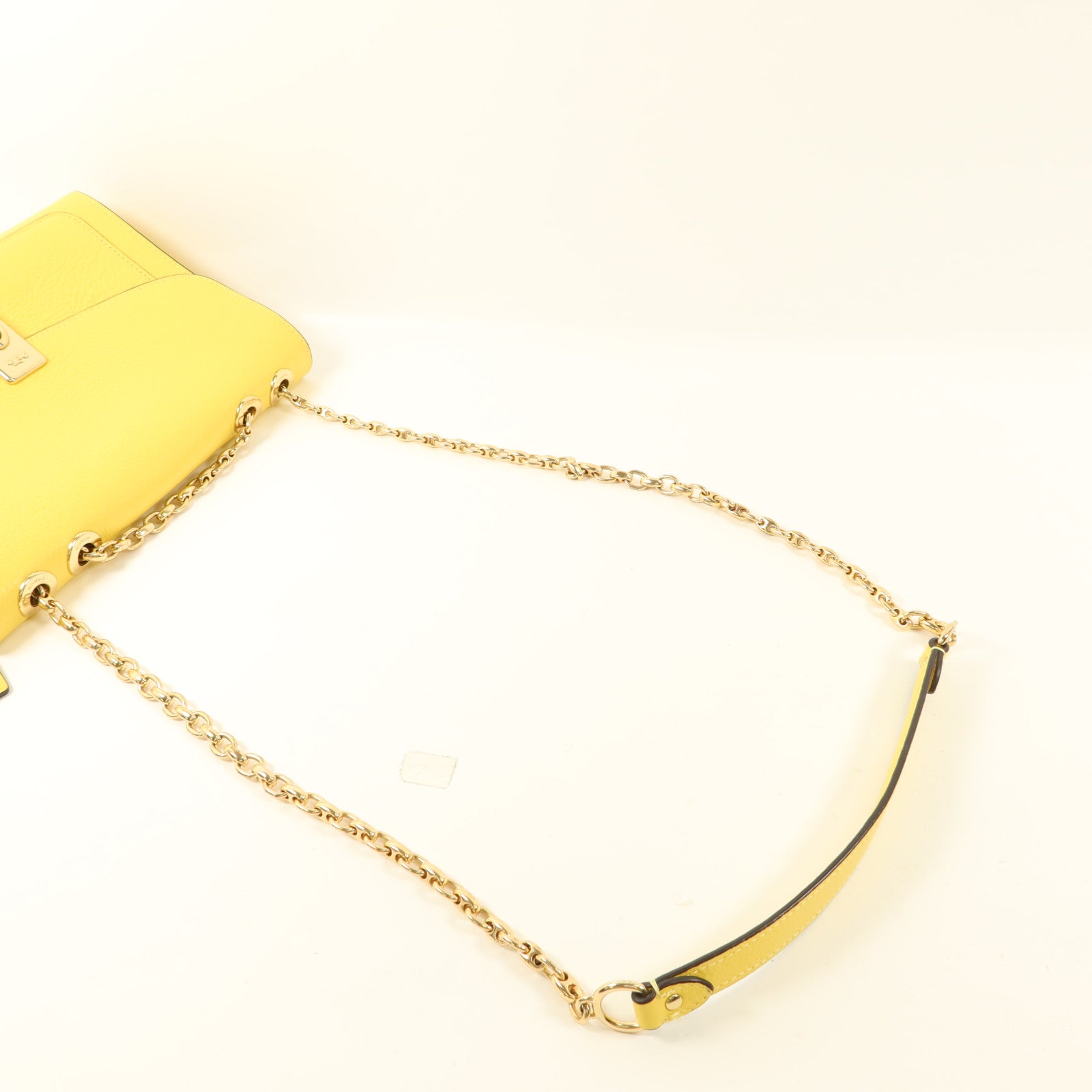 COACH 牛皮皮革Shoulder Bag金扣鏈帶肩背袋