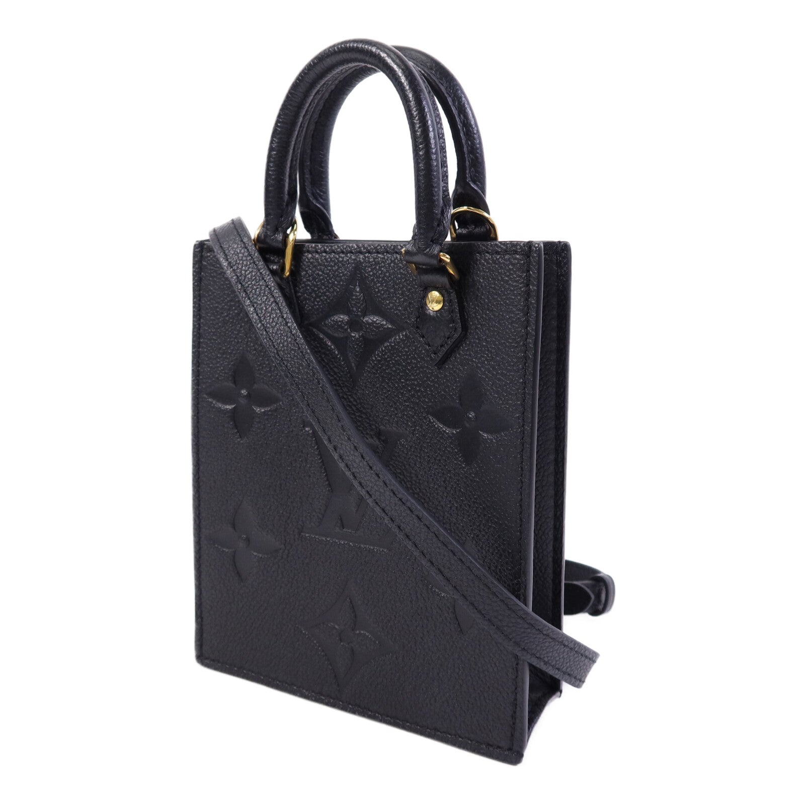 LOUIS VUITTON 【激減優惠】Monogram Empreinte Petit Sac Plat Bag金扣手挽肩背兩用袋