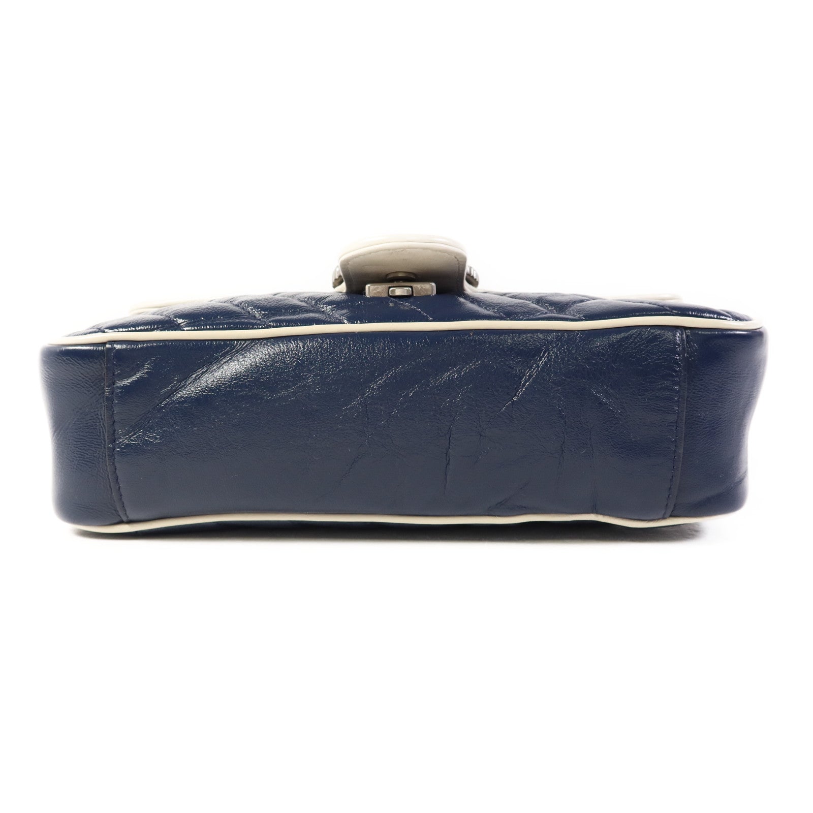 GUCCI 牛皮皮革GG Marmont Shoulder Bag銀扣鏈帶肩背袋