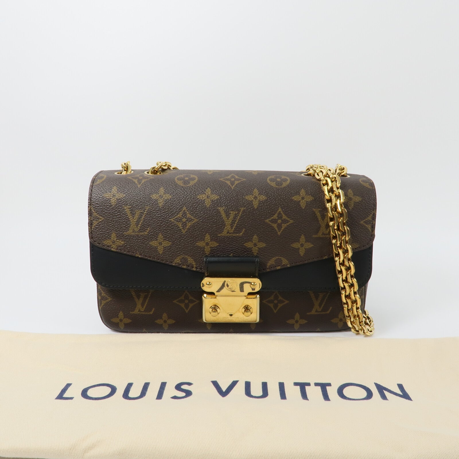 LOUIS VUITTON Monogram Marceau鏈帶手挽肩背兩用袋